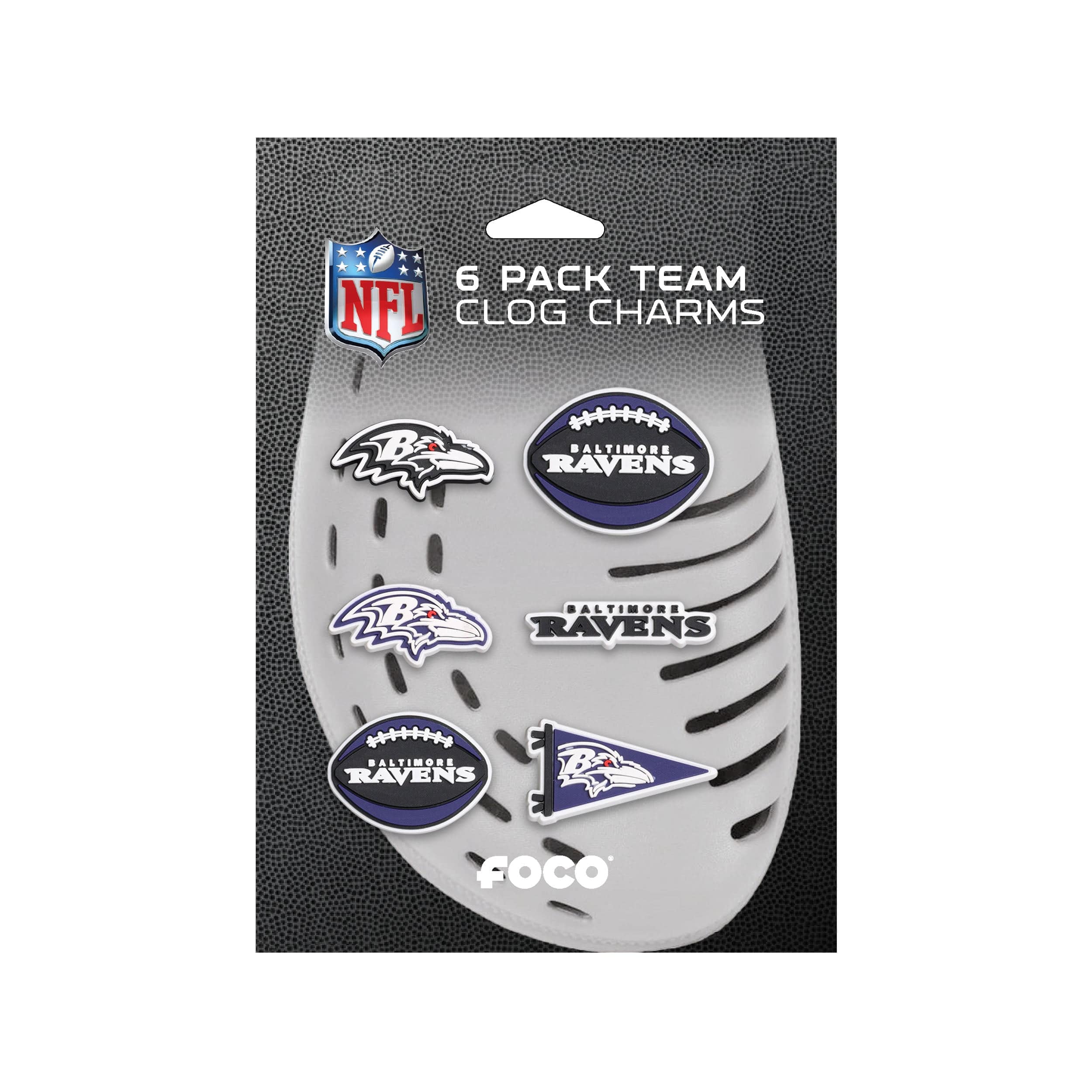 Baltimore Ravens NFL 6 Pack Team Clog Charms - Image 5