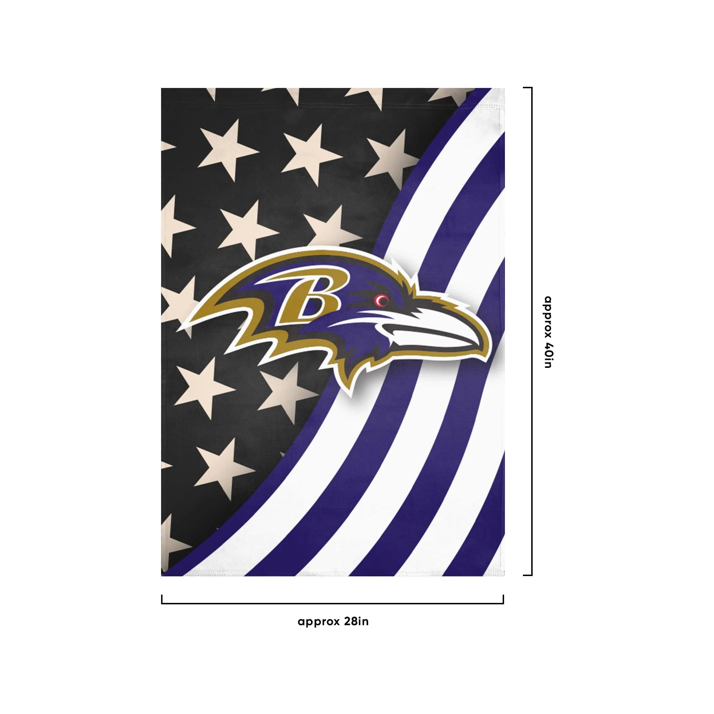 Baltimore Ravens NFL Americana Vertical Flag - Image 3