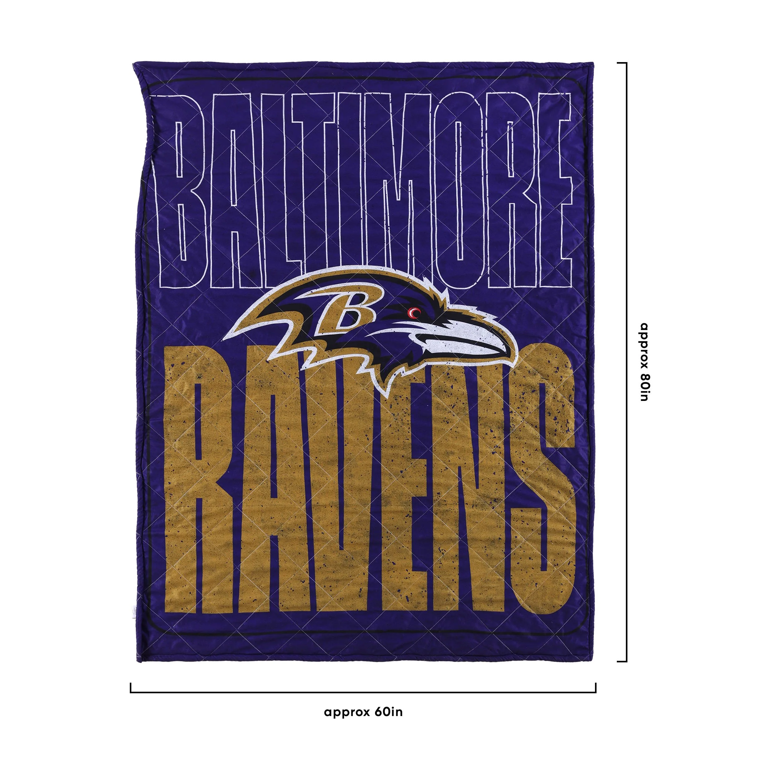 Baltimore Ravens NFL Big Game Sherpa Lined Throw Blanket - Image 3