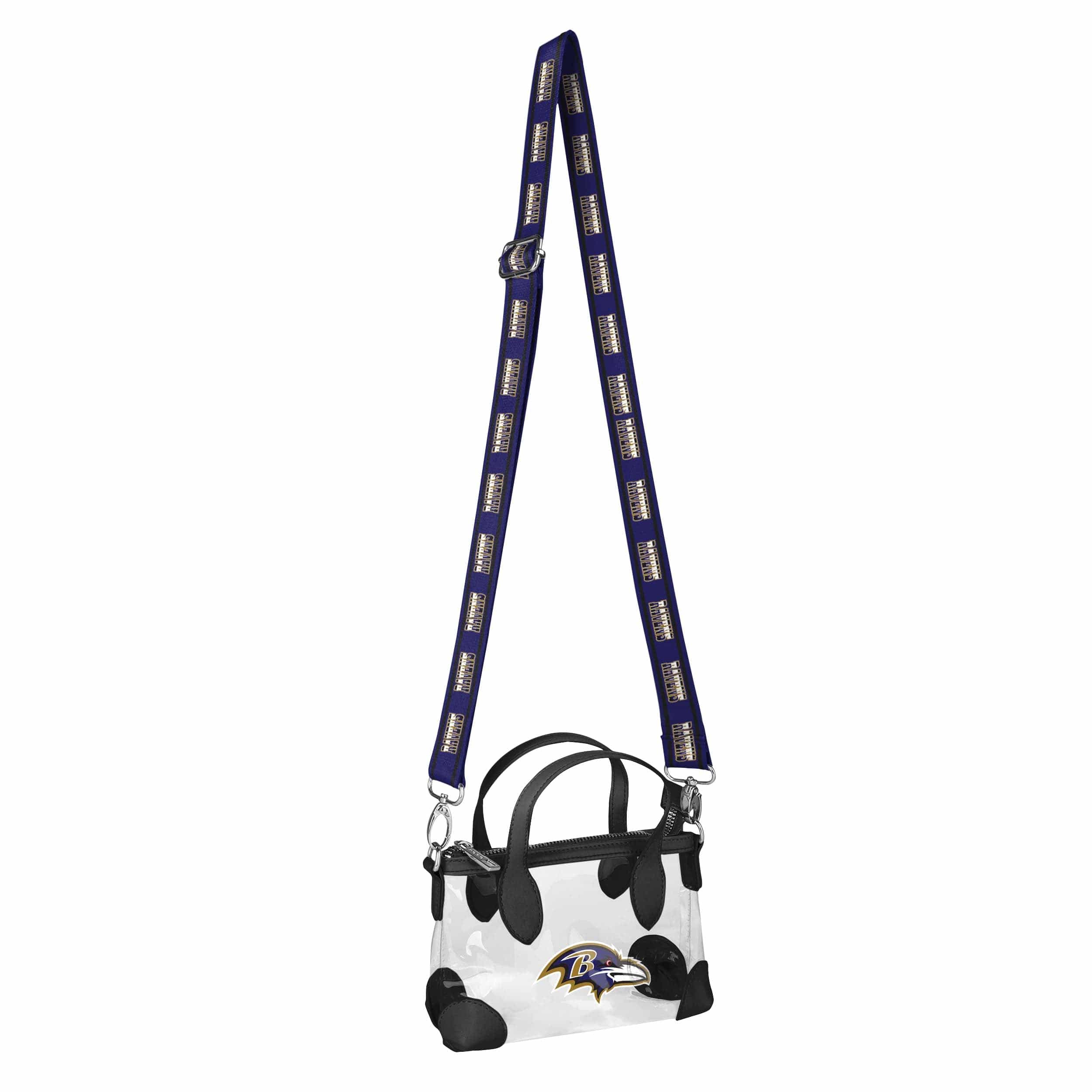 Baltimore Ravens NFL Big Logo Clear Crossbody Mini Purse - Image 3