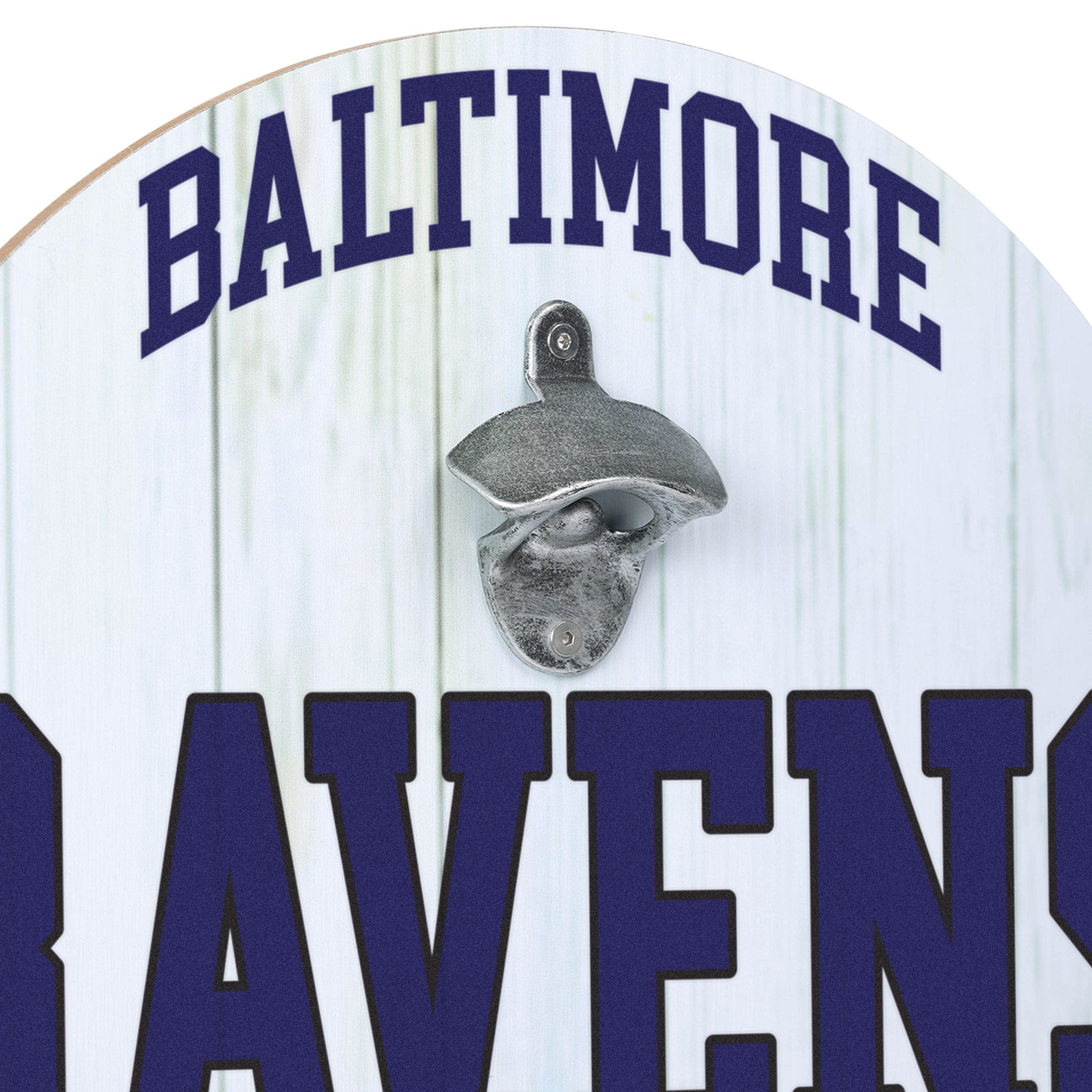 Baltimore Ravens NFL Bottle Opener Cap Catcher Wall Sign - Image 3