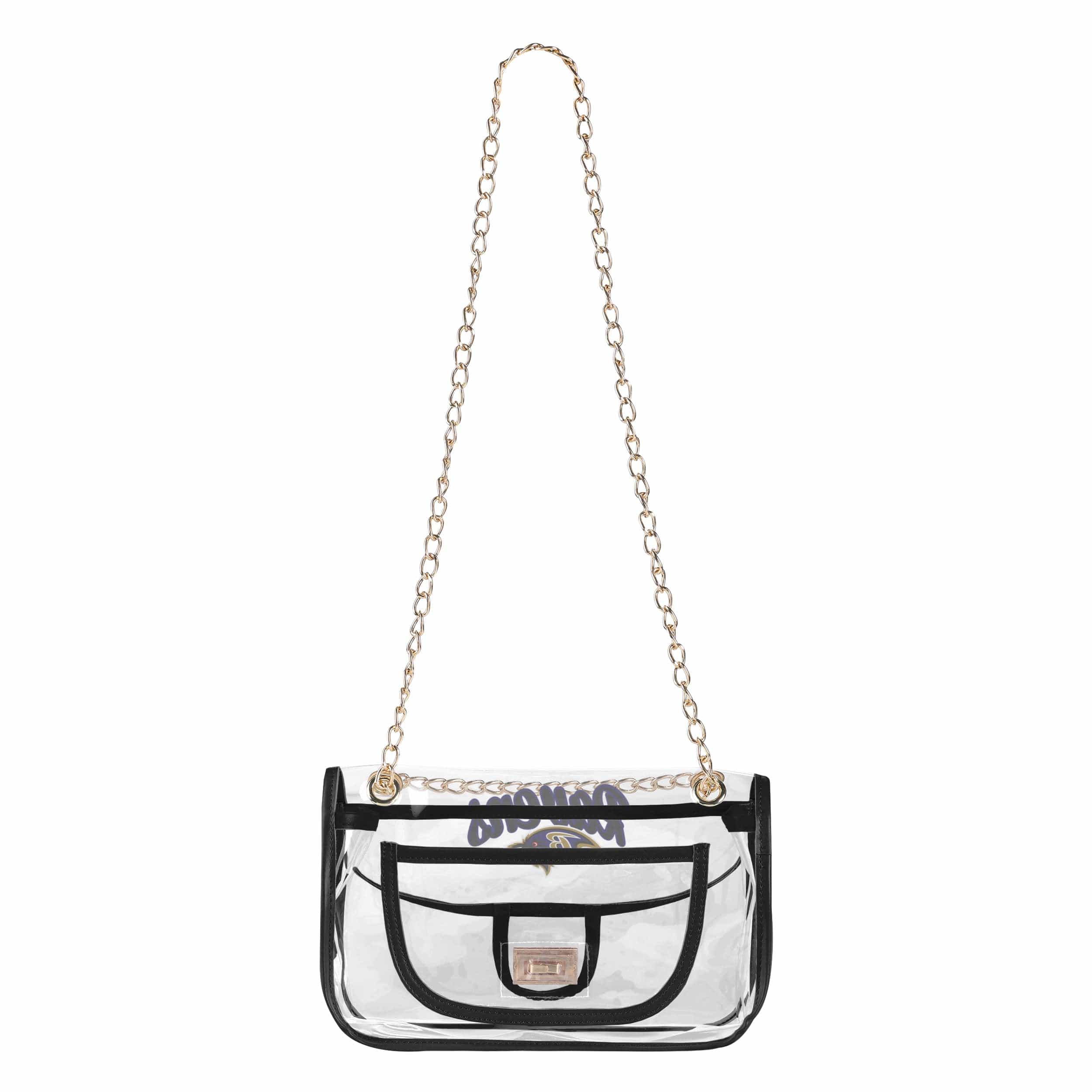 Baltimore Ravens NFL Clear Crossbody Chain Bag - Image 4