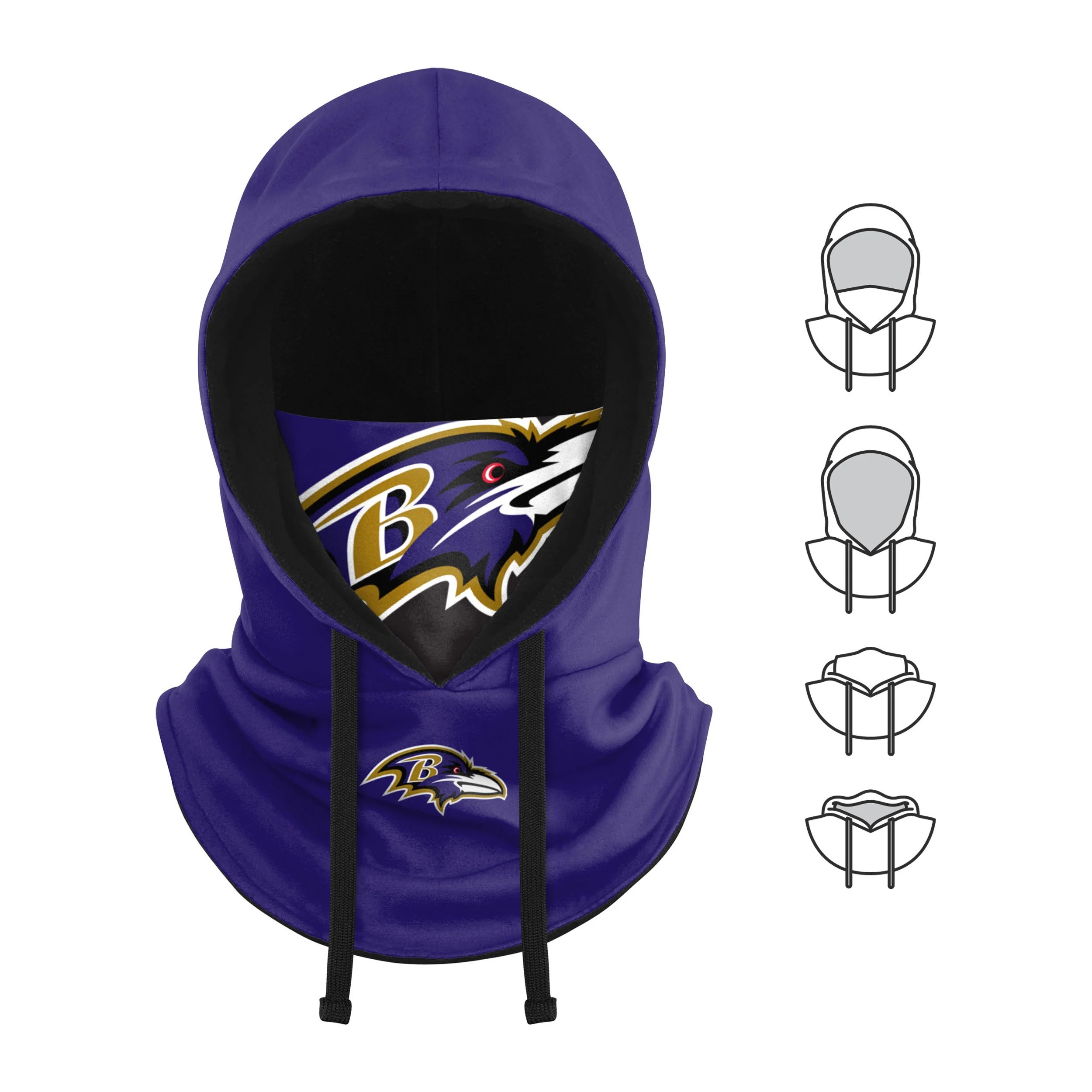 Baltimore Ravens NFL Drawstring Hooded Gaiter - Image 5