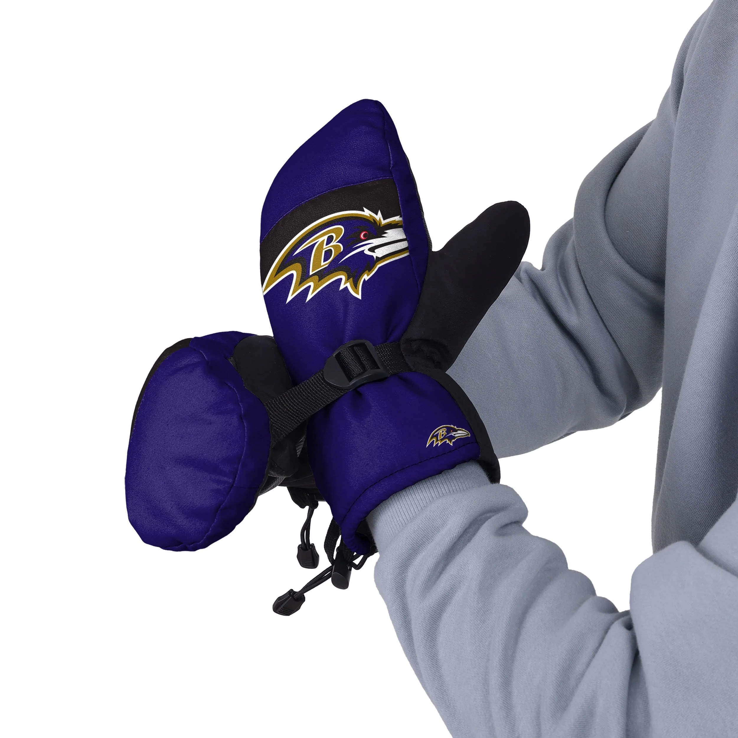 Baltimore Ravens NFL Frozen Tundra Insulated Mittens - Image 2