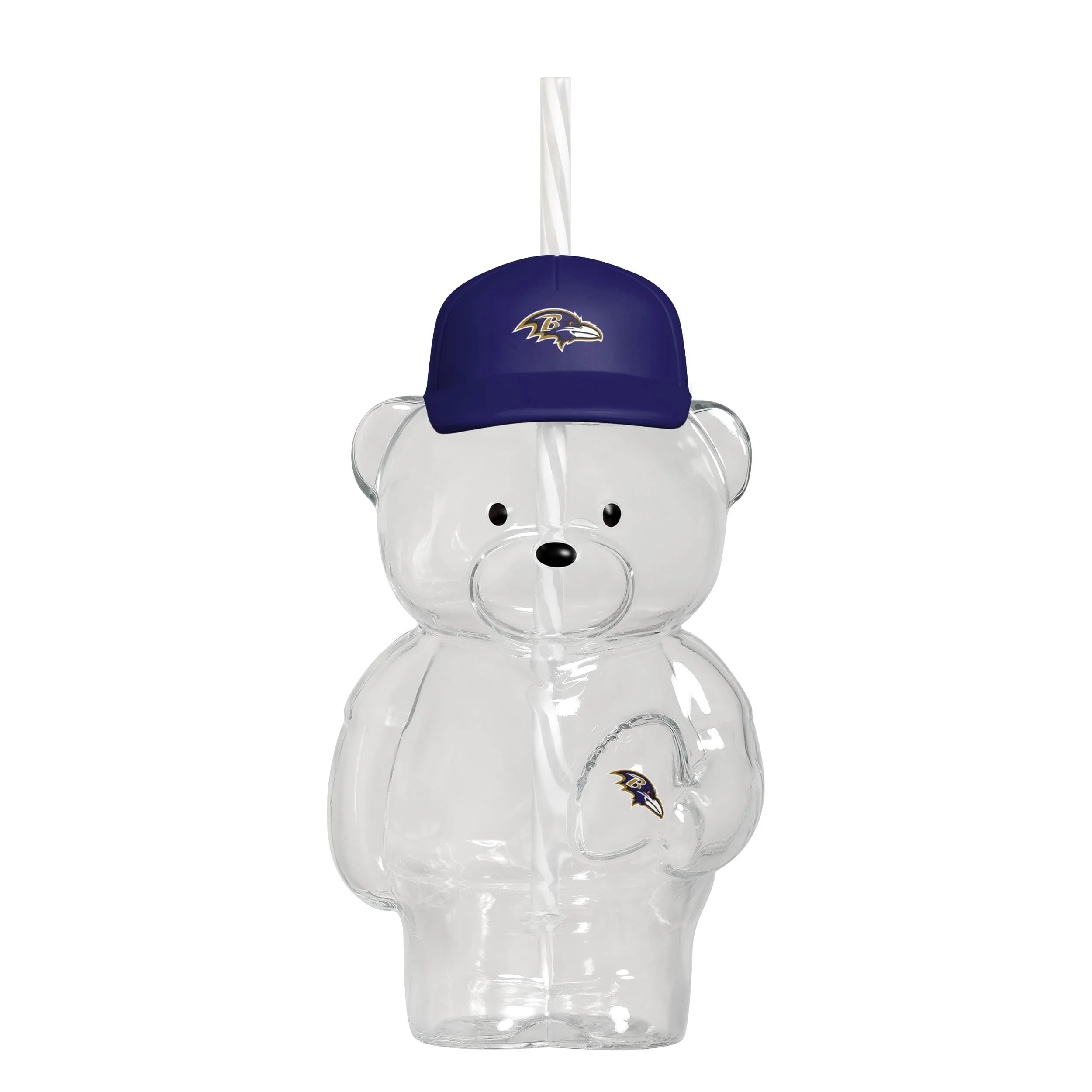 Baltimore Ravens NFL Glass Bear Tumbler (PREORDER - SHIPS LATE JUNE)