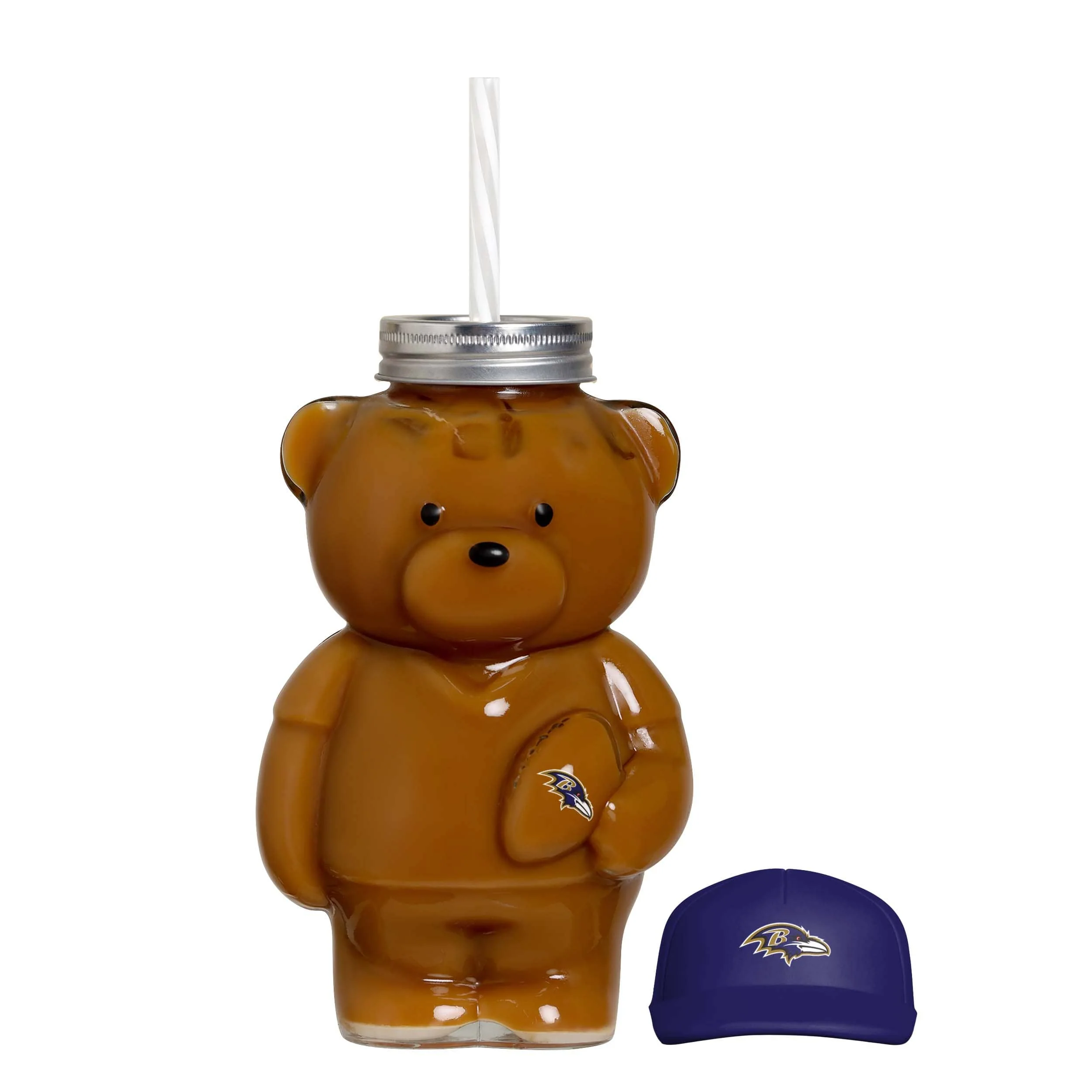 Baltimore Ravens NFL Glass Bear Tumbler (PREORDER - SHIPS LATE JUNE) - Image 3