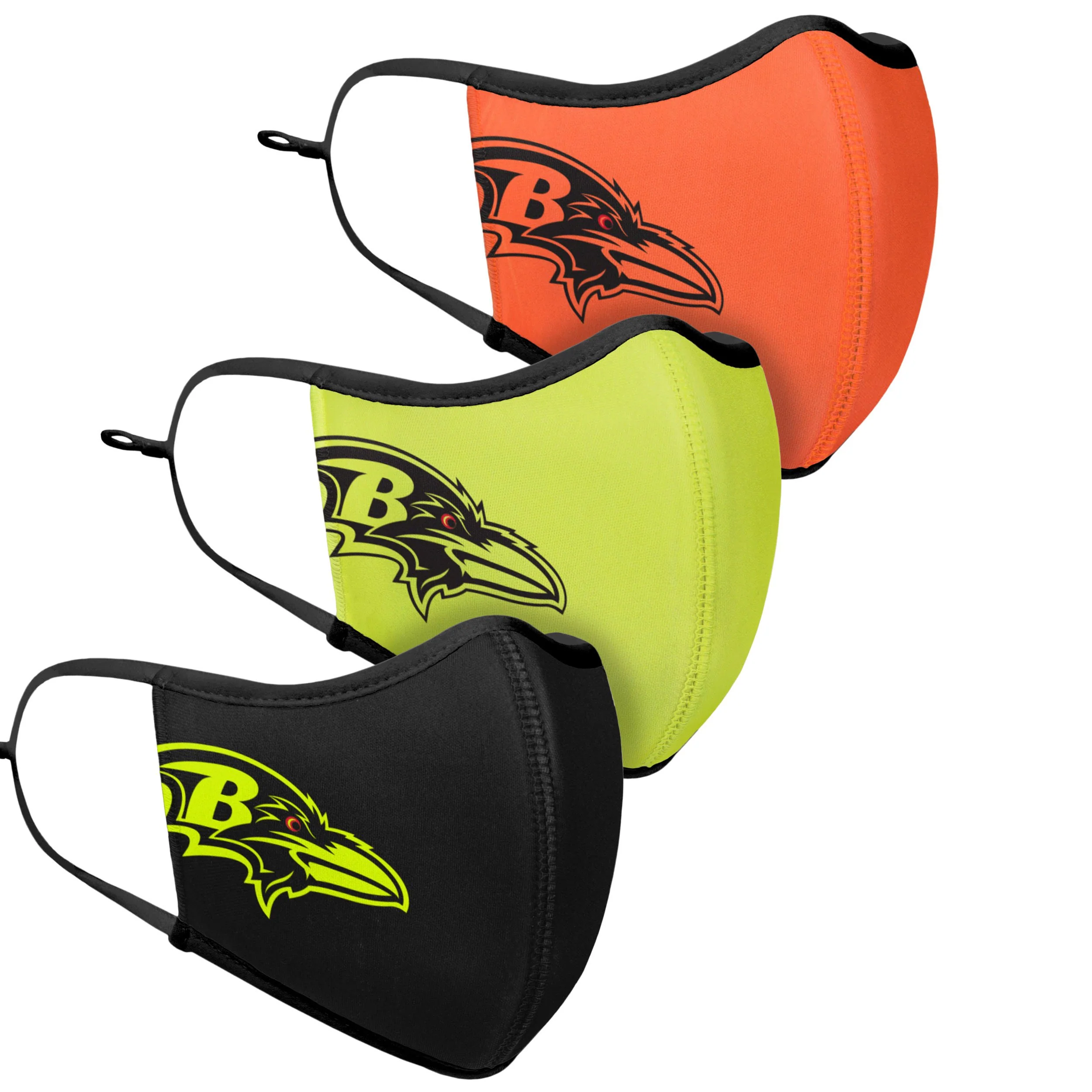 Baltimore Ravens NFL Highlights Sport 3 Pack Face Cover - Image 3
