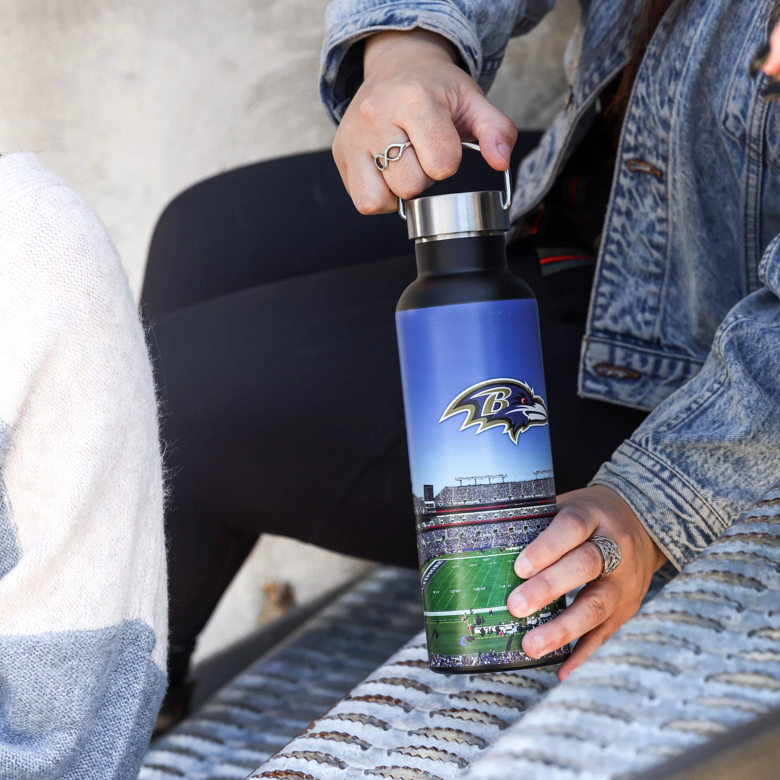 Baltimore Ravens NFL Home Field Hydration 25 oz Bottle - Image 2