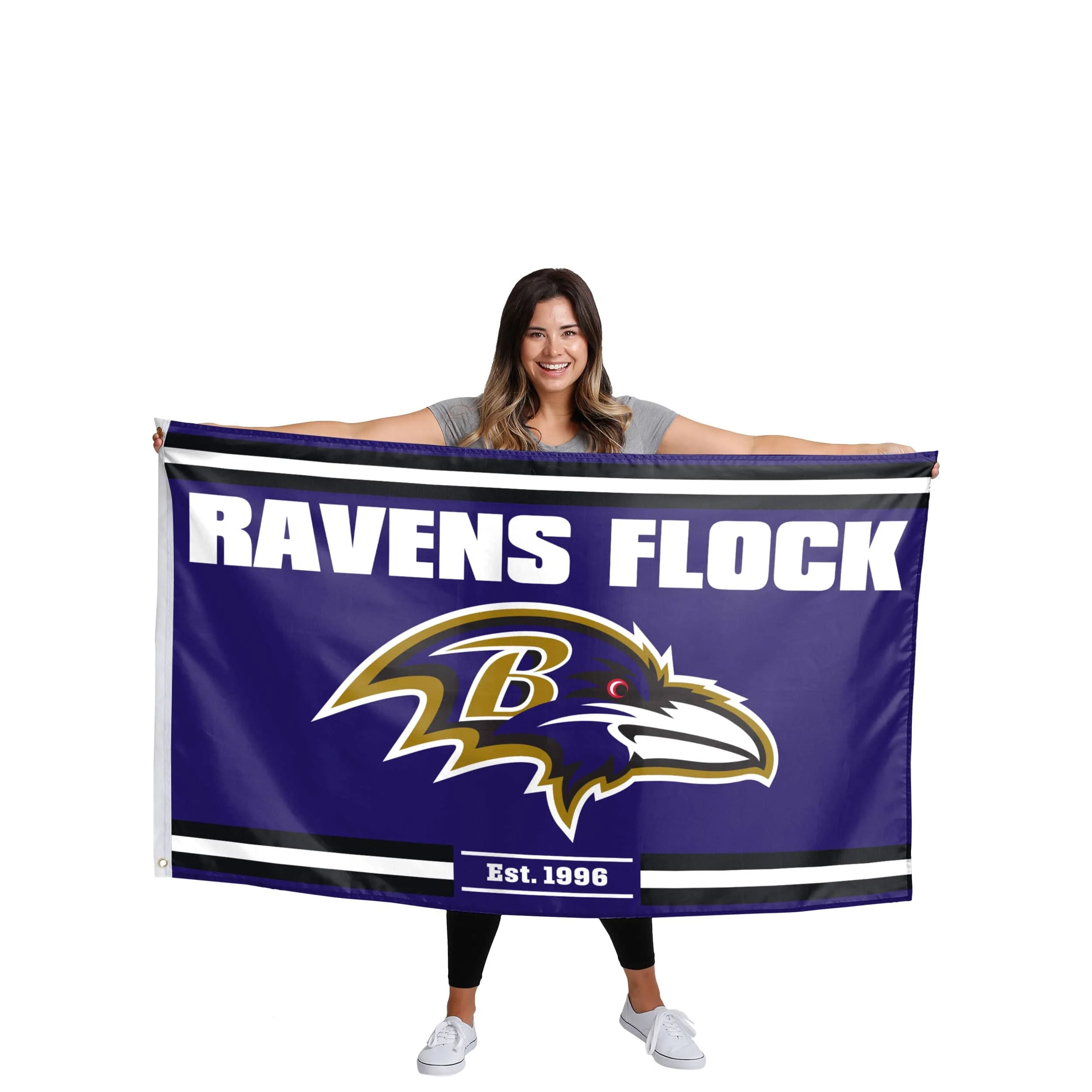 Baltimore Ravens NFL Horizontal Slogan Flag - Image 2