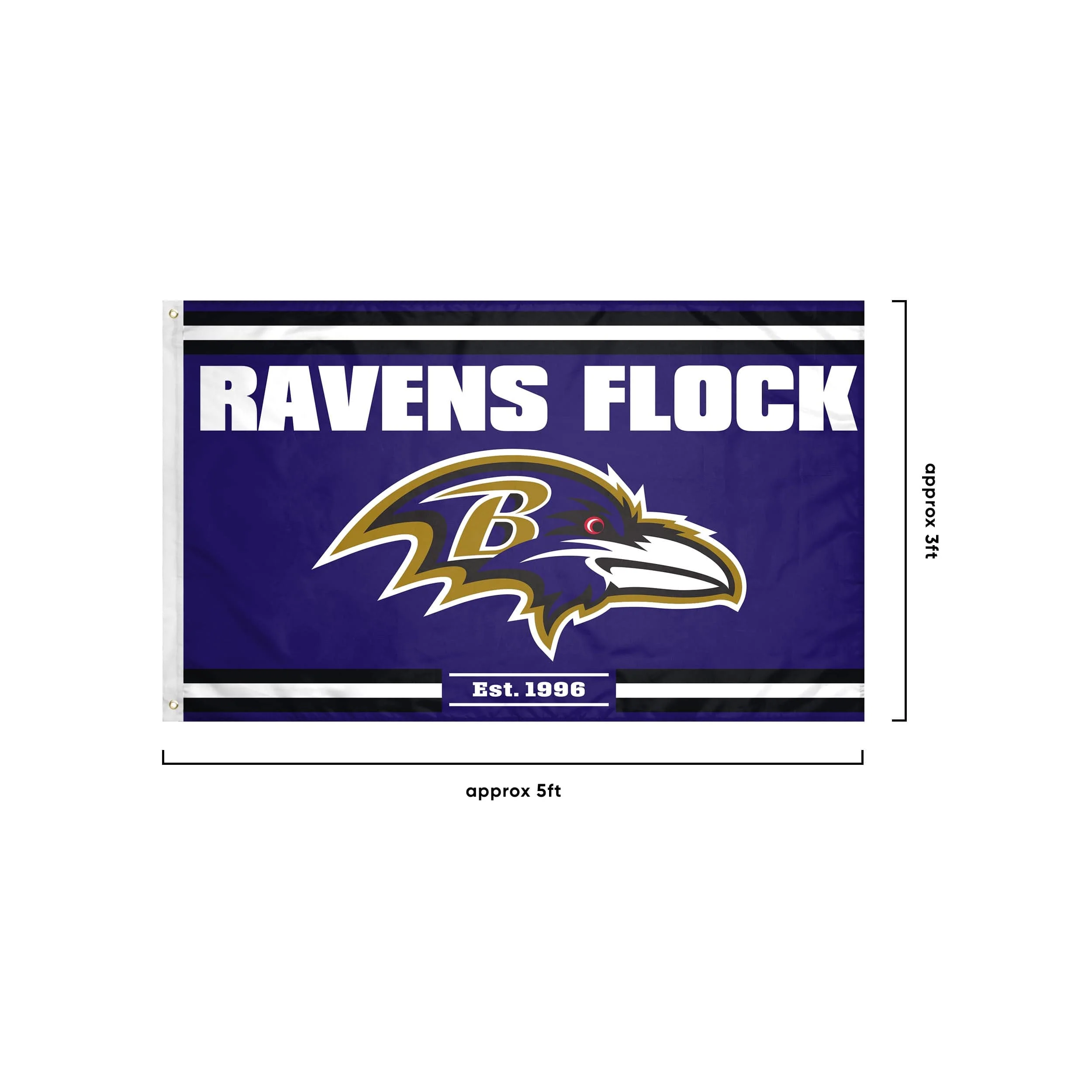 Baltimore Ravens NFL Horizontal Slogan Flag - Image 3