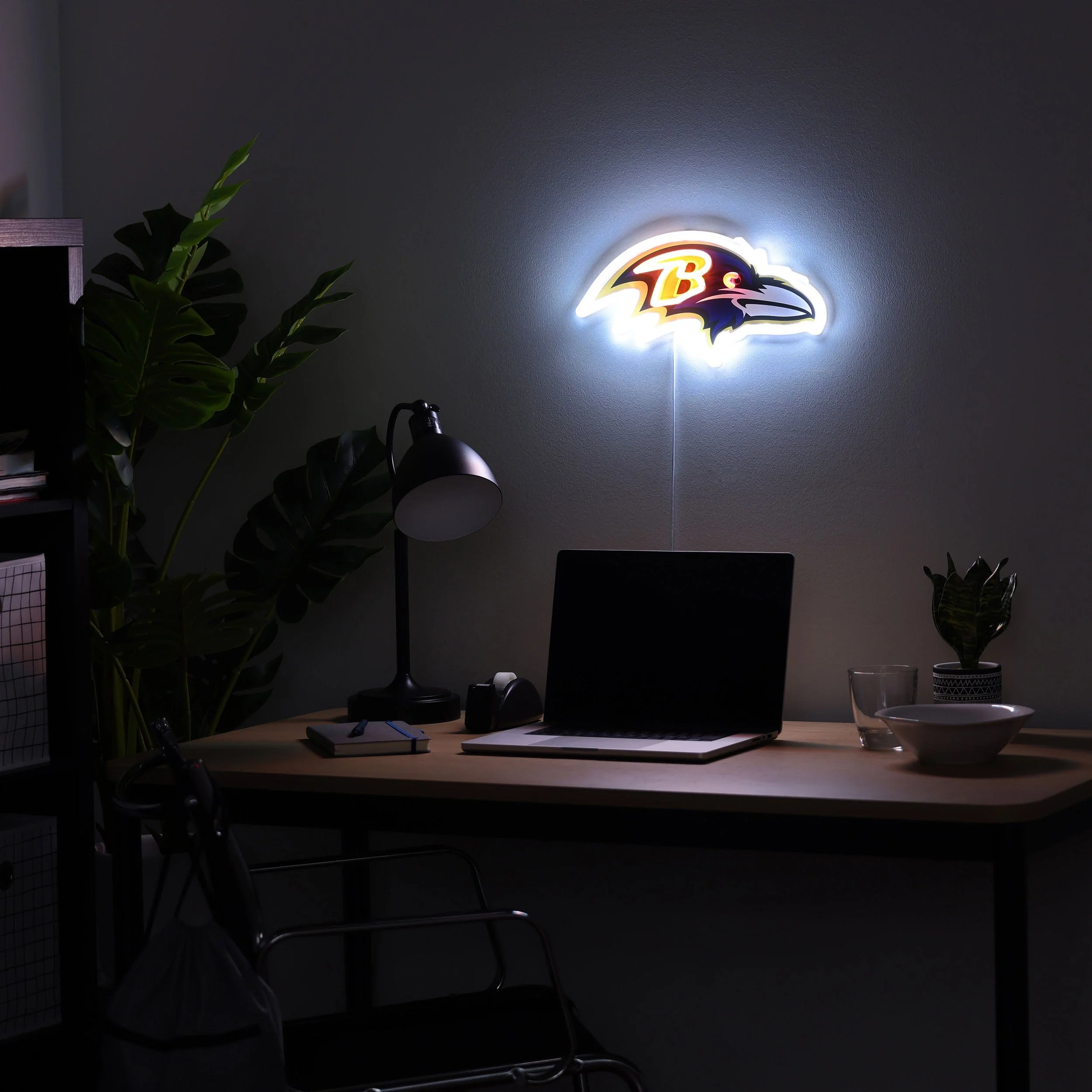 Baltimore Ravens NFL LED Neon Light Up Team Logo Sign - Image 3