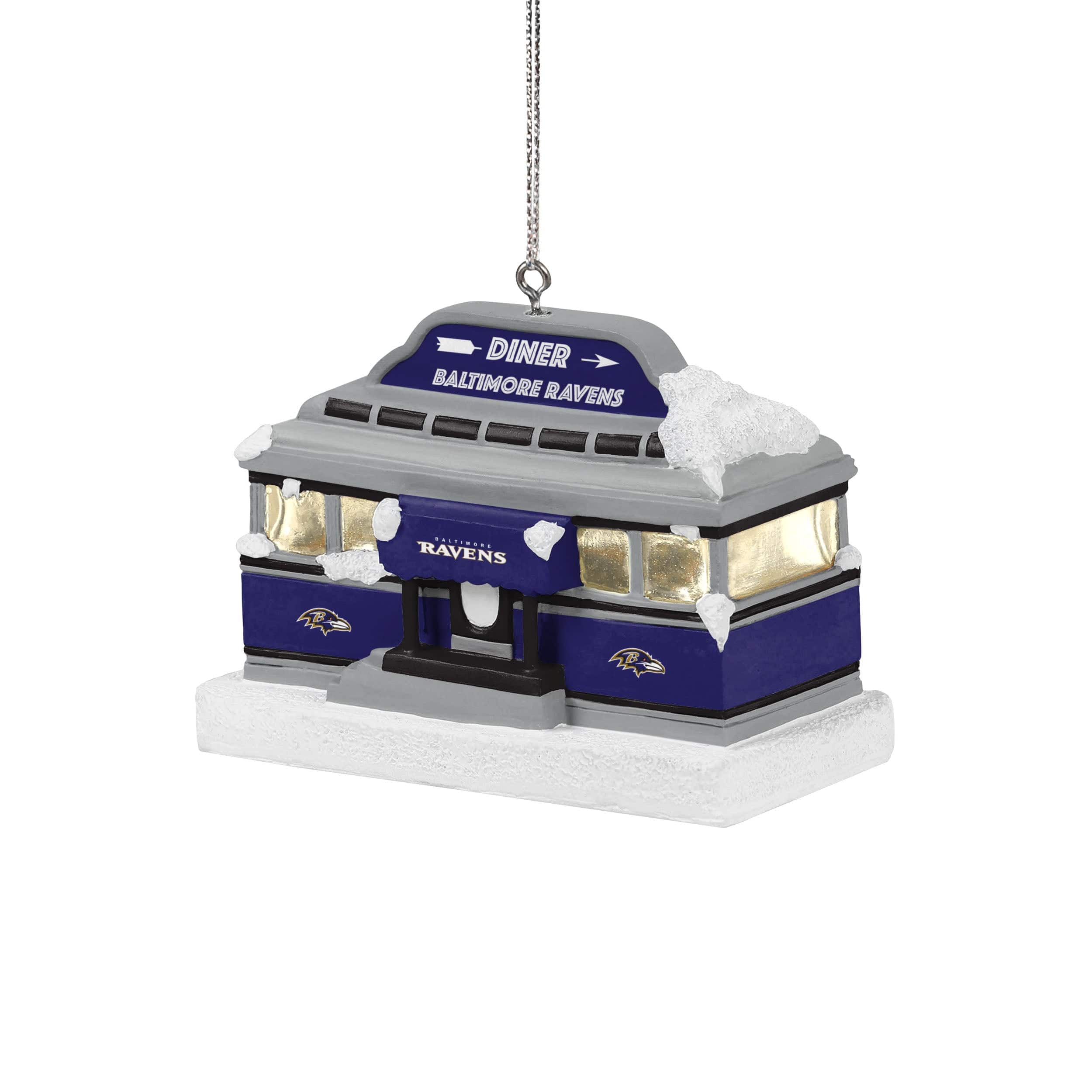 Baltimore Ravens NFL Light Up Diner Ornament - Image 2