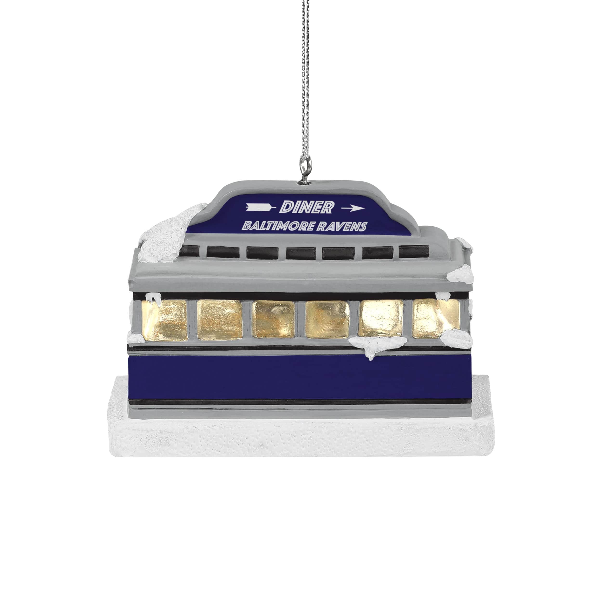 Baltimore Ravens NFL Light Up Diner Ornament - Image 4