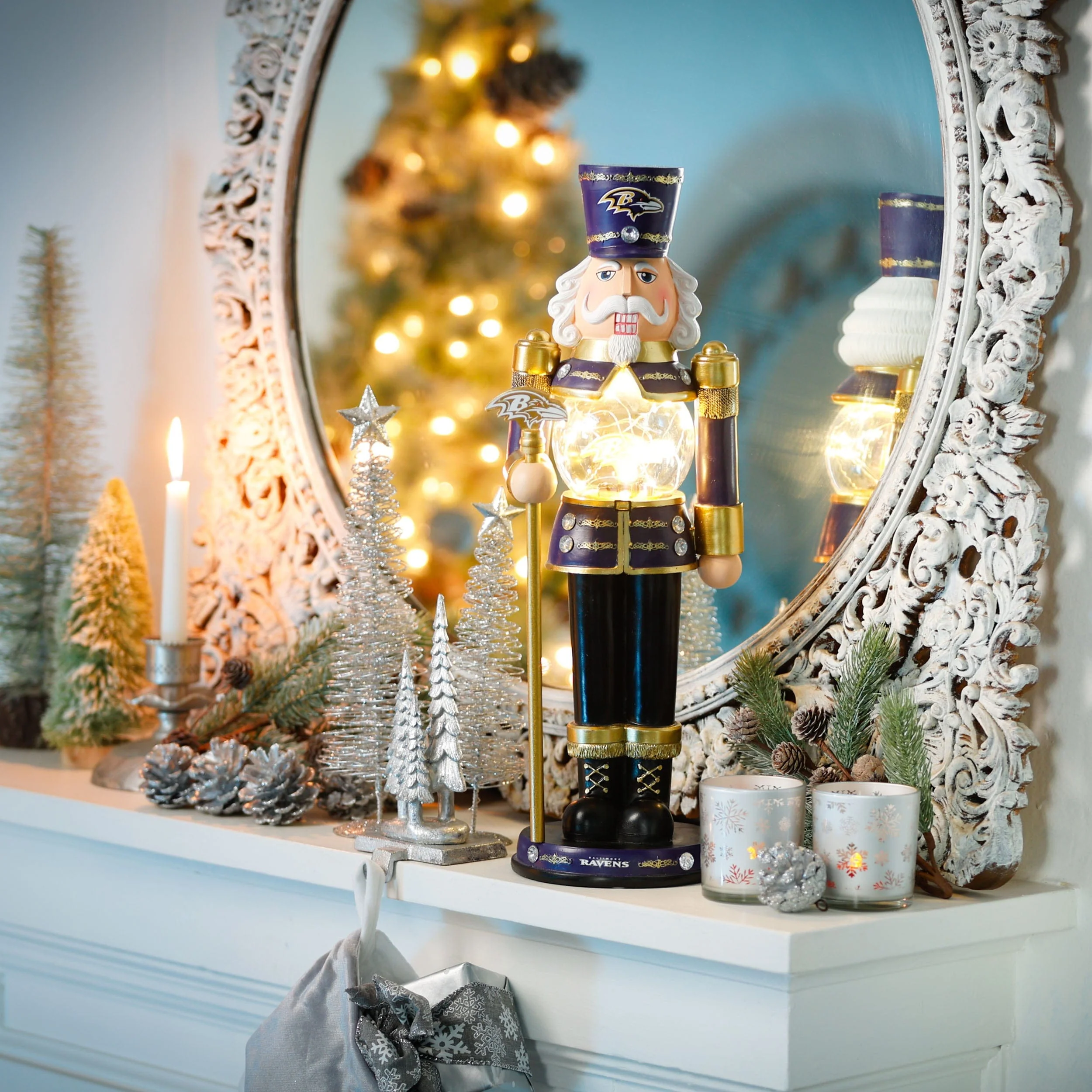 Baltimore Ravens NFL Light Up Nutcracker - Image 2