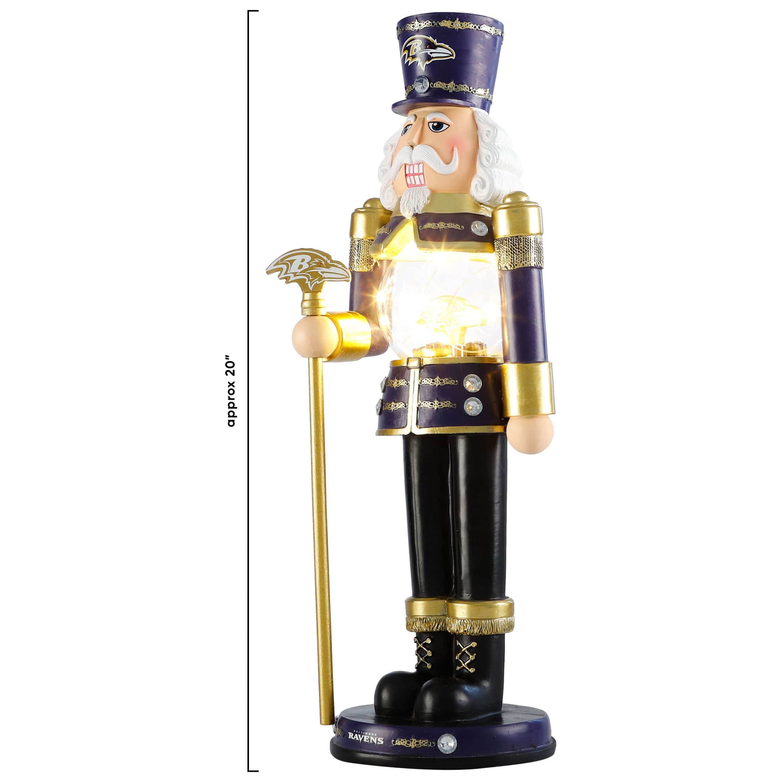 Baltimore Ravens NFL Light Up Nutcracker - Image 3