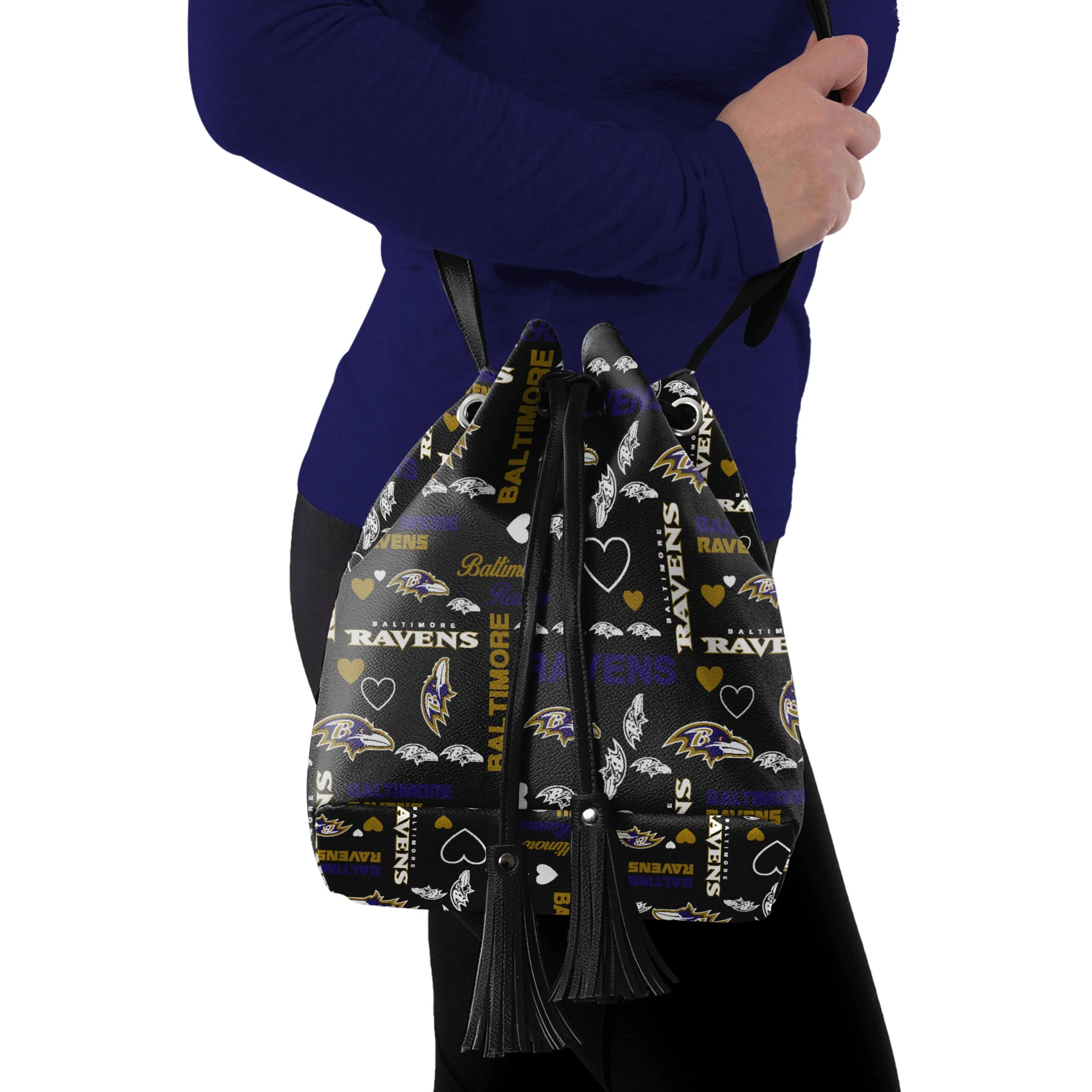 Baltimore Ravens NFL Logo Love Cinch Purse - Image 2