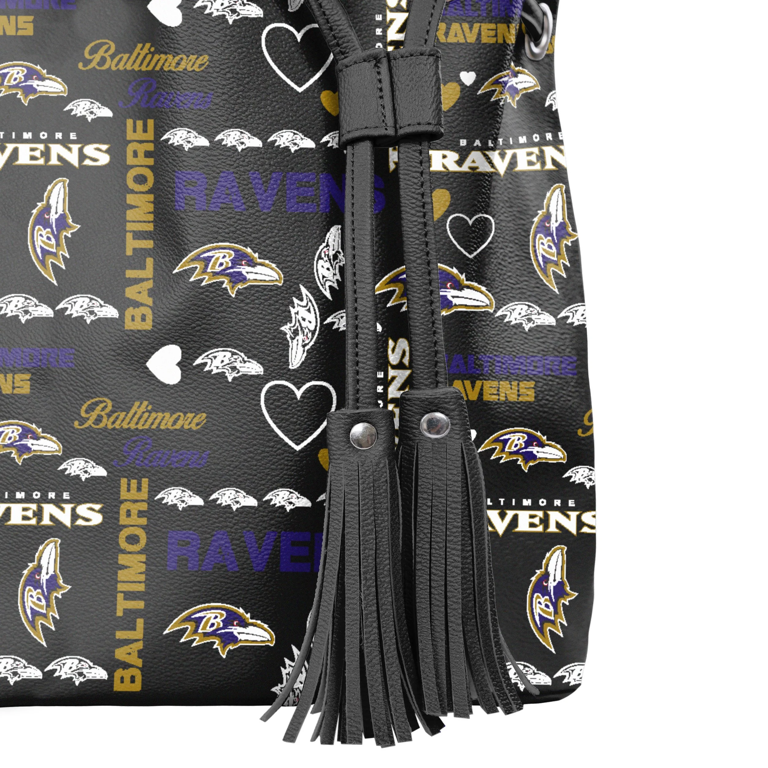 Baltimore Ravens NFL Logo Love Cinch Purse - Image 4