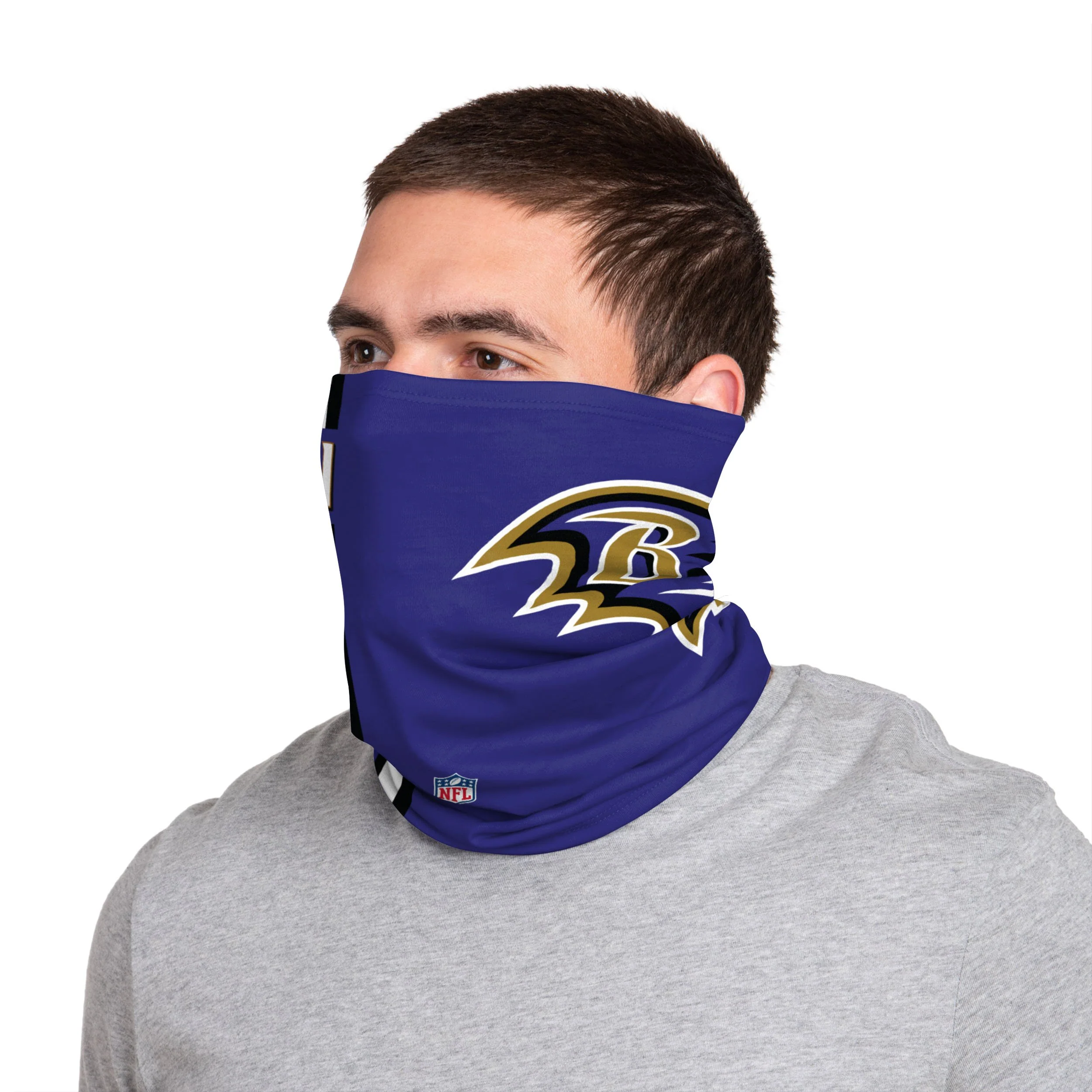 Baltimore Ravens NFL Mark Ingram Jr On-Field Sideline Logo Gaiter Scarf - Image 2