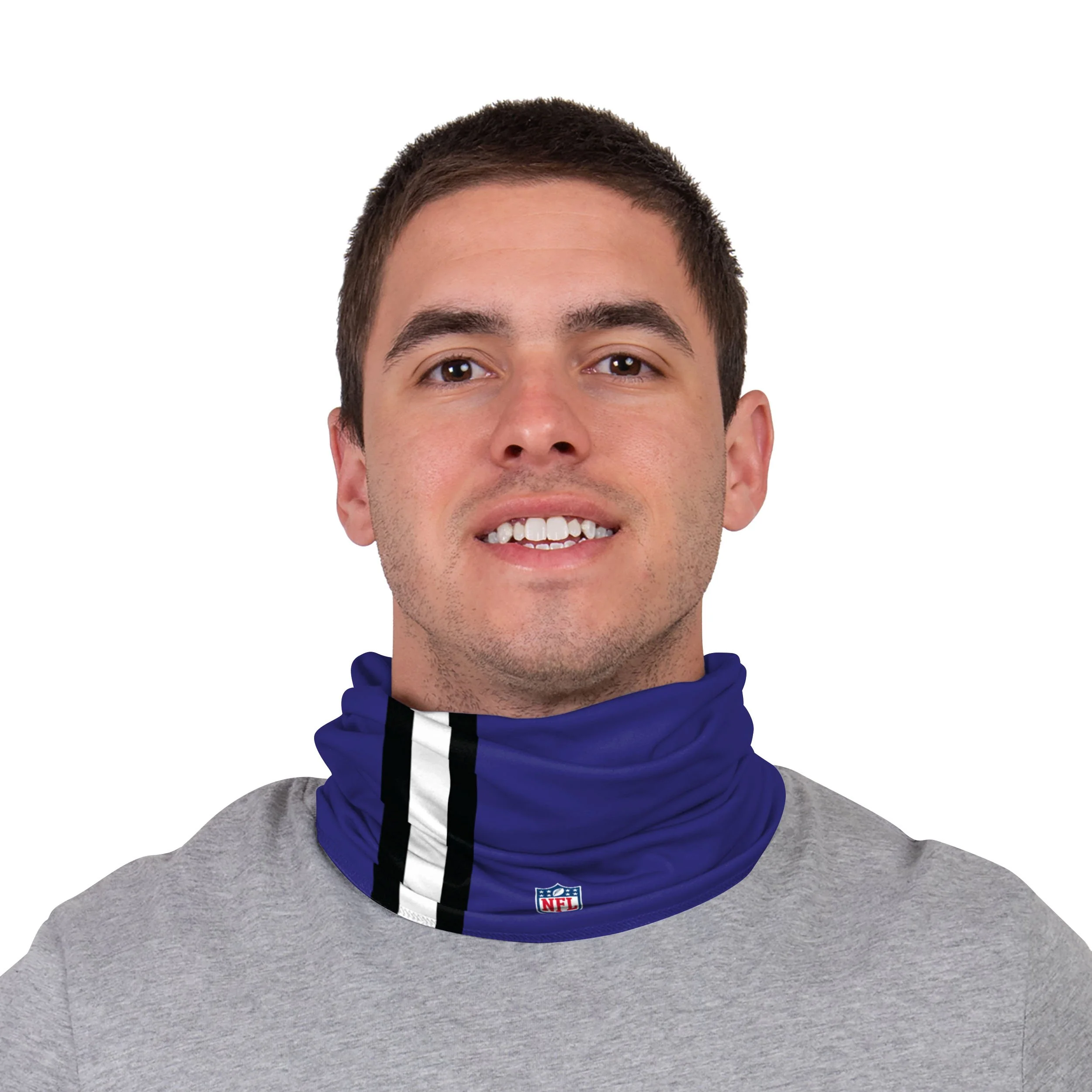 Baltimore Ravens NFL Mark Ingram Jr On-Field Sideline Logo Gaiter Scarf - Image 3