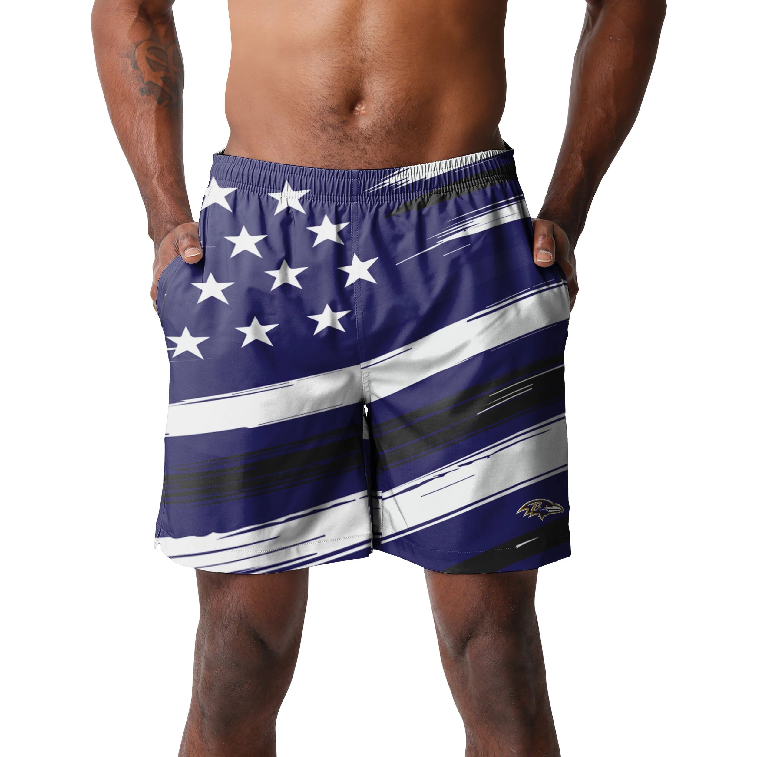 Baltimore Ravens NFL Mens Americana Swimming Trunks - Image 2