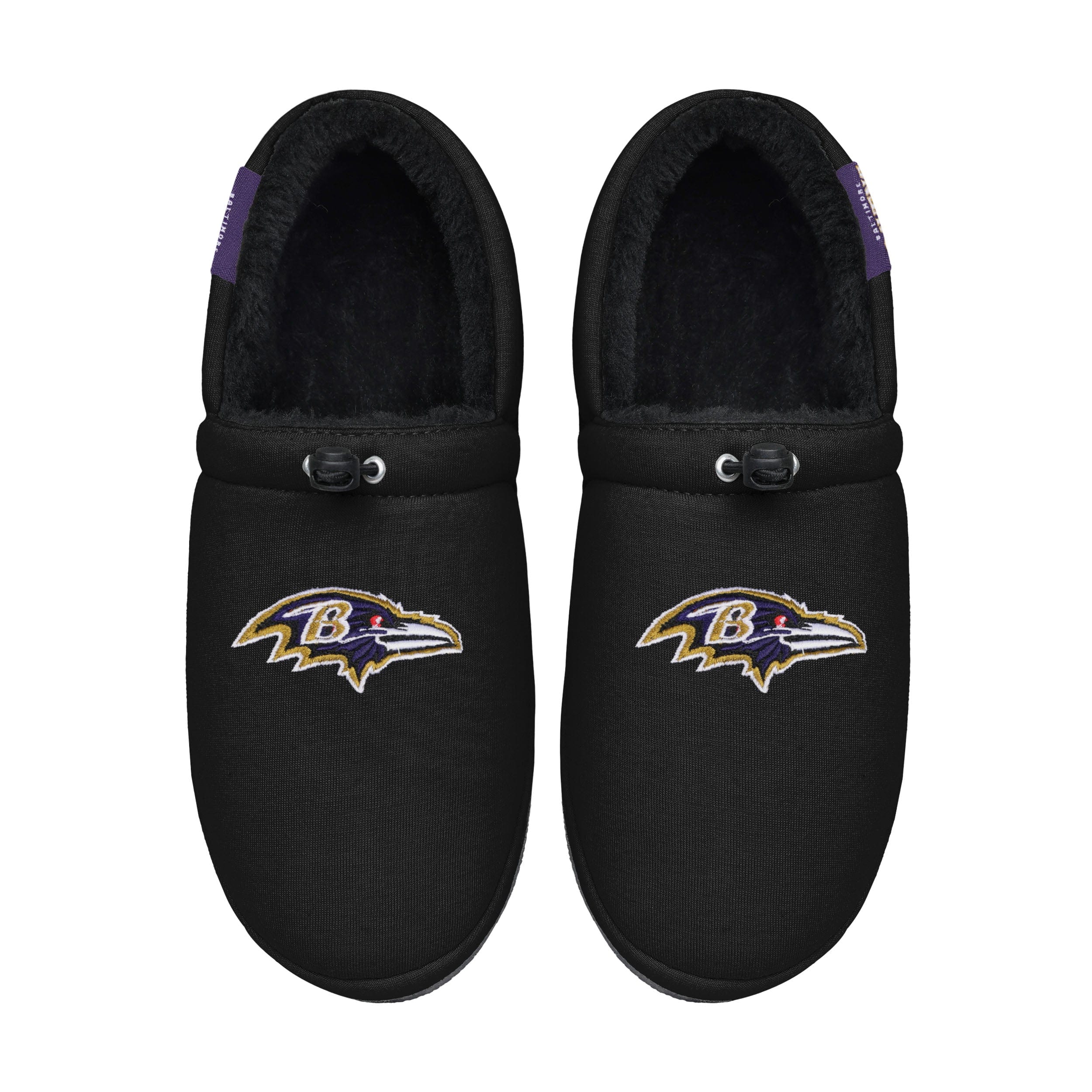 Baltimore Ravens NFL Mens Big Logo Athletic Moccasin Slippers - Image 4