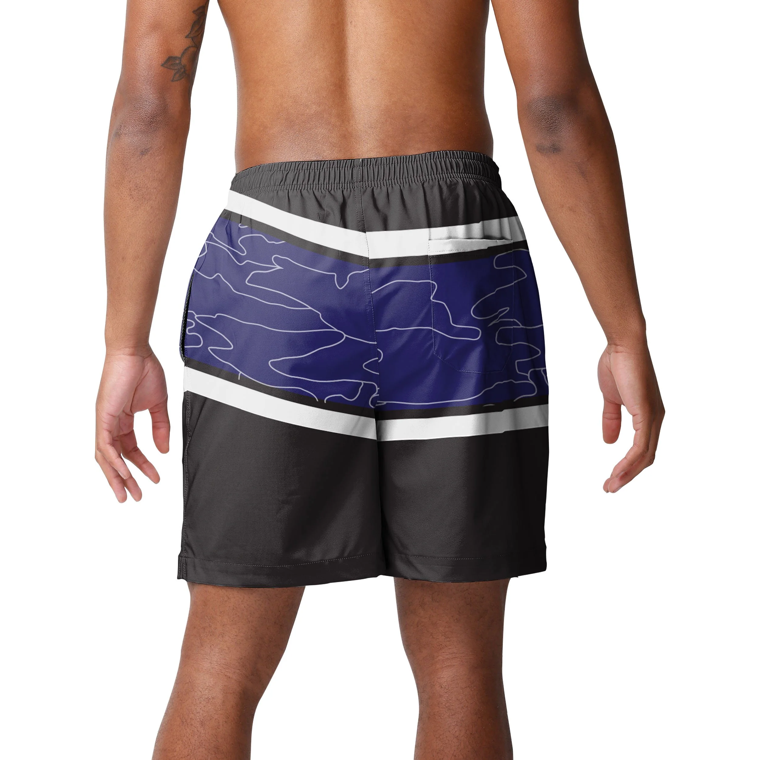 Baltimore Ravens NFL Mens Big Wordmark Swimming Trunks - Image 3