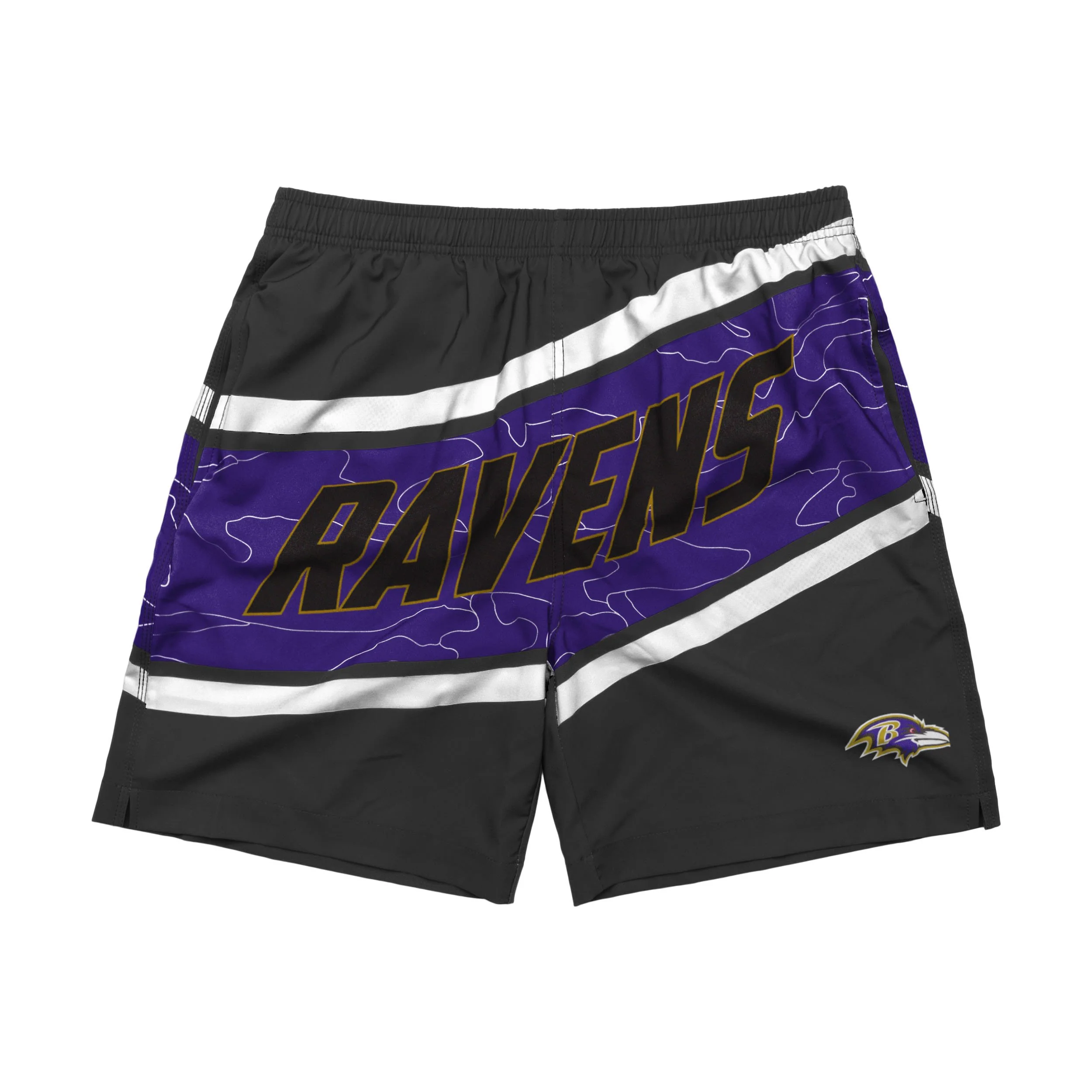 Baltimore Ravens NFL Mens Big Wordmark Swimming Trunks - Image 4