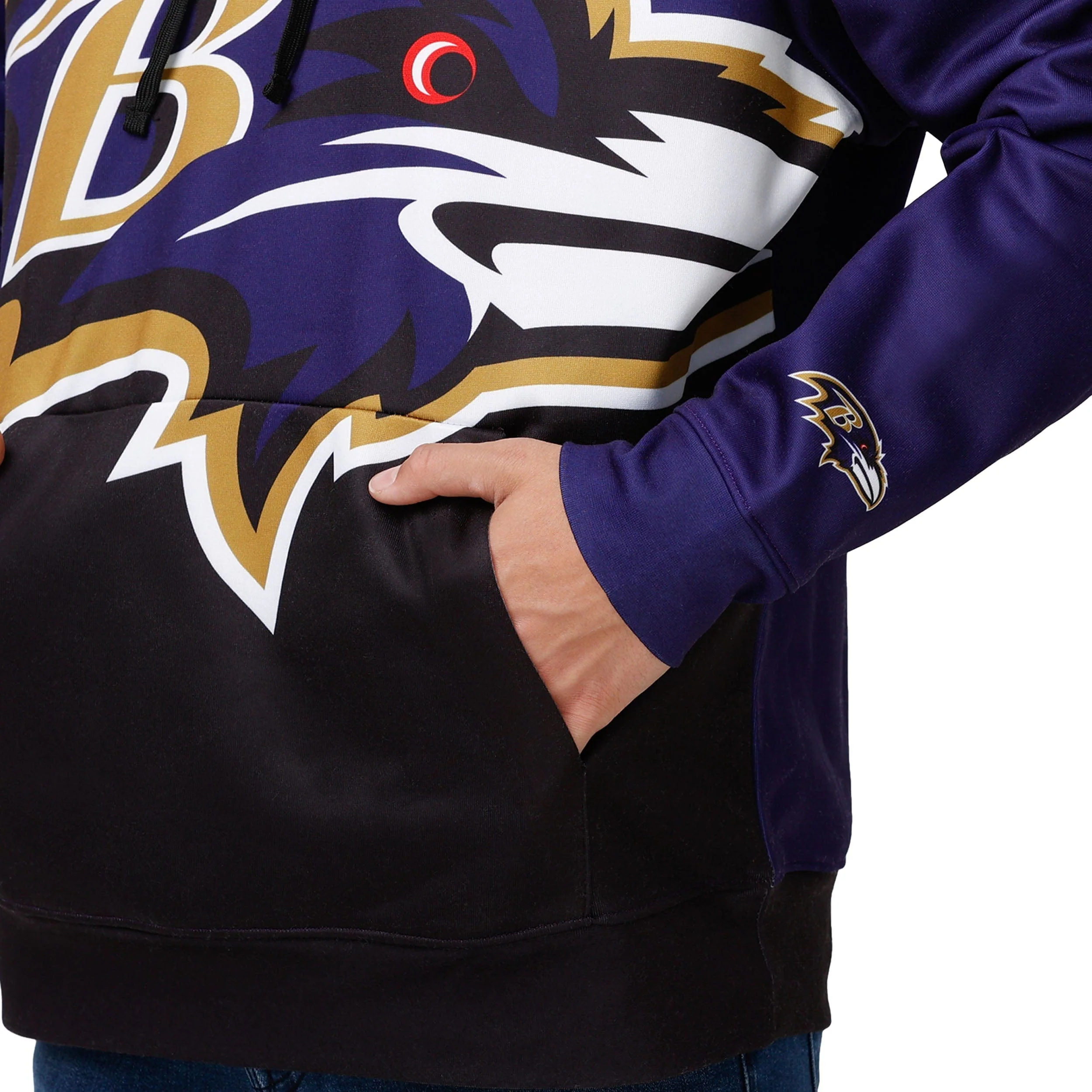 Baltimore Ravens NFL Mens Bold Logo Hoodie - Image 3