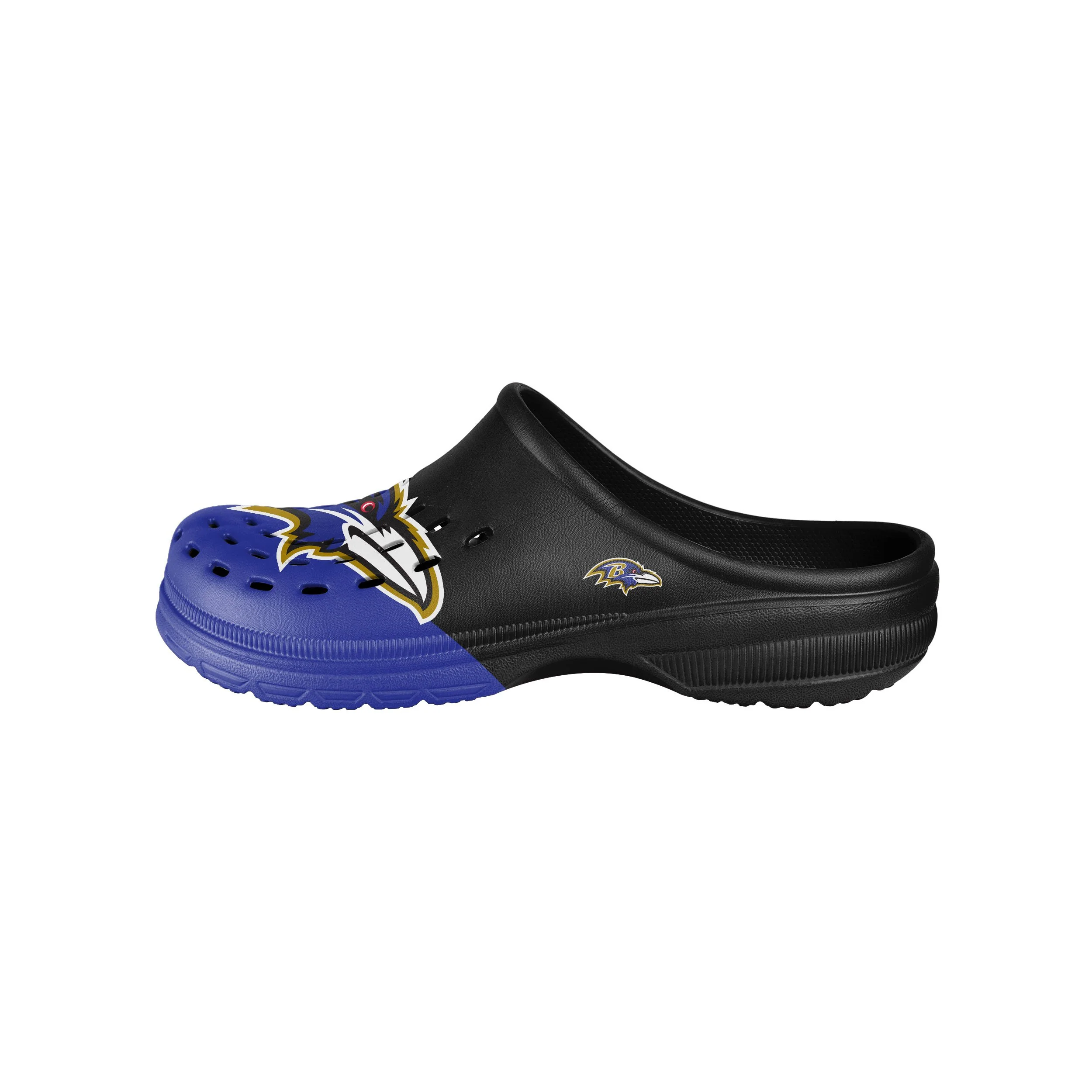 Baltimore Ravens NFL Mens Colorblock Big Logo Clog - Image 2