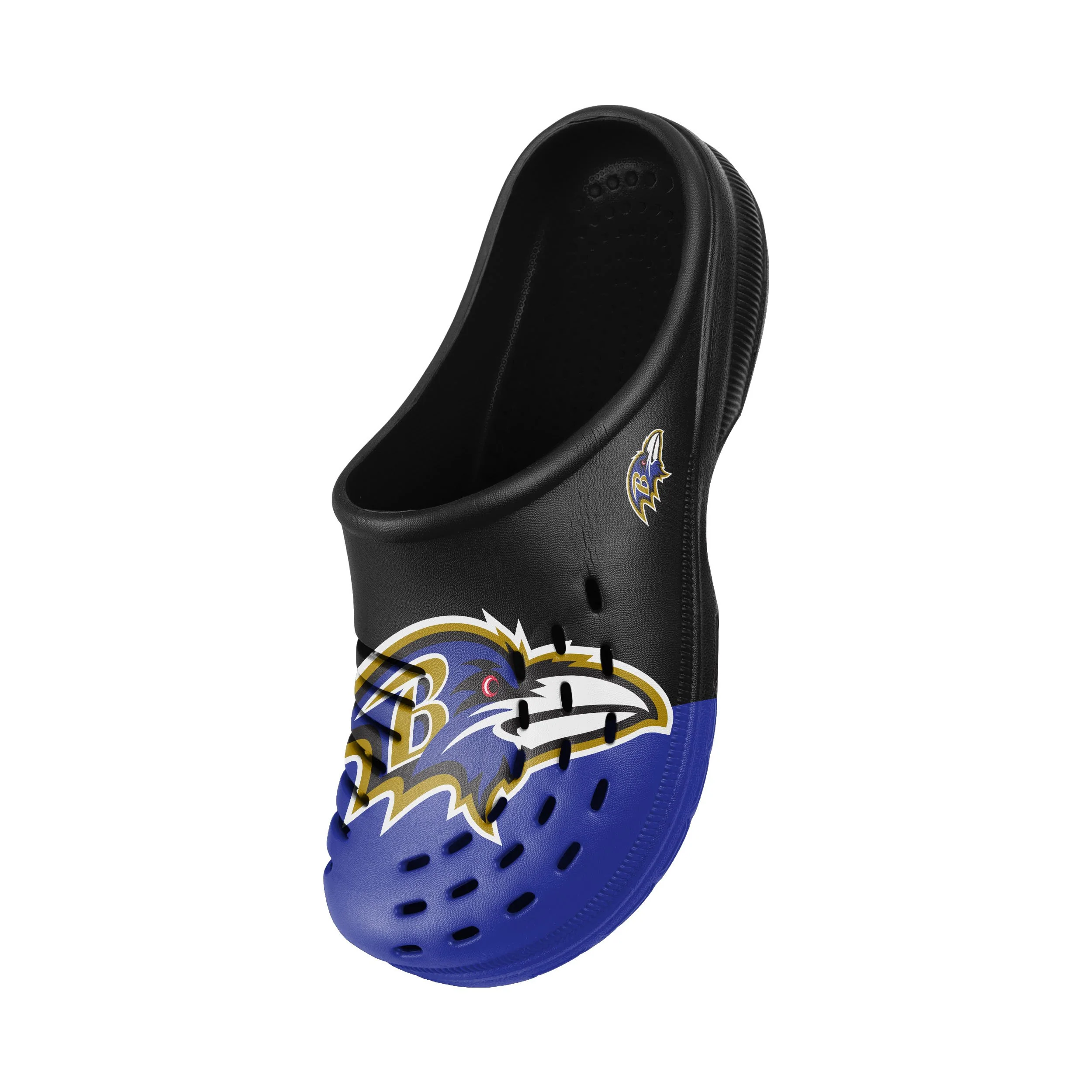 Baltimore Ravens NFL Mens Colorblock Big Logo Clog - Image 3