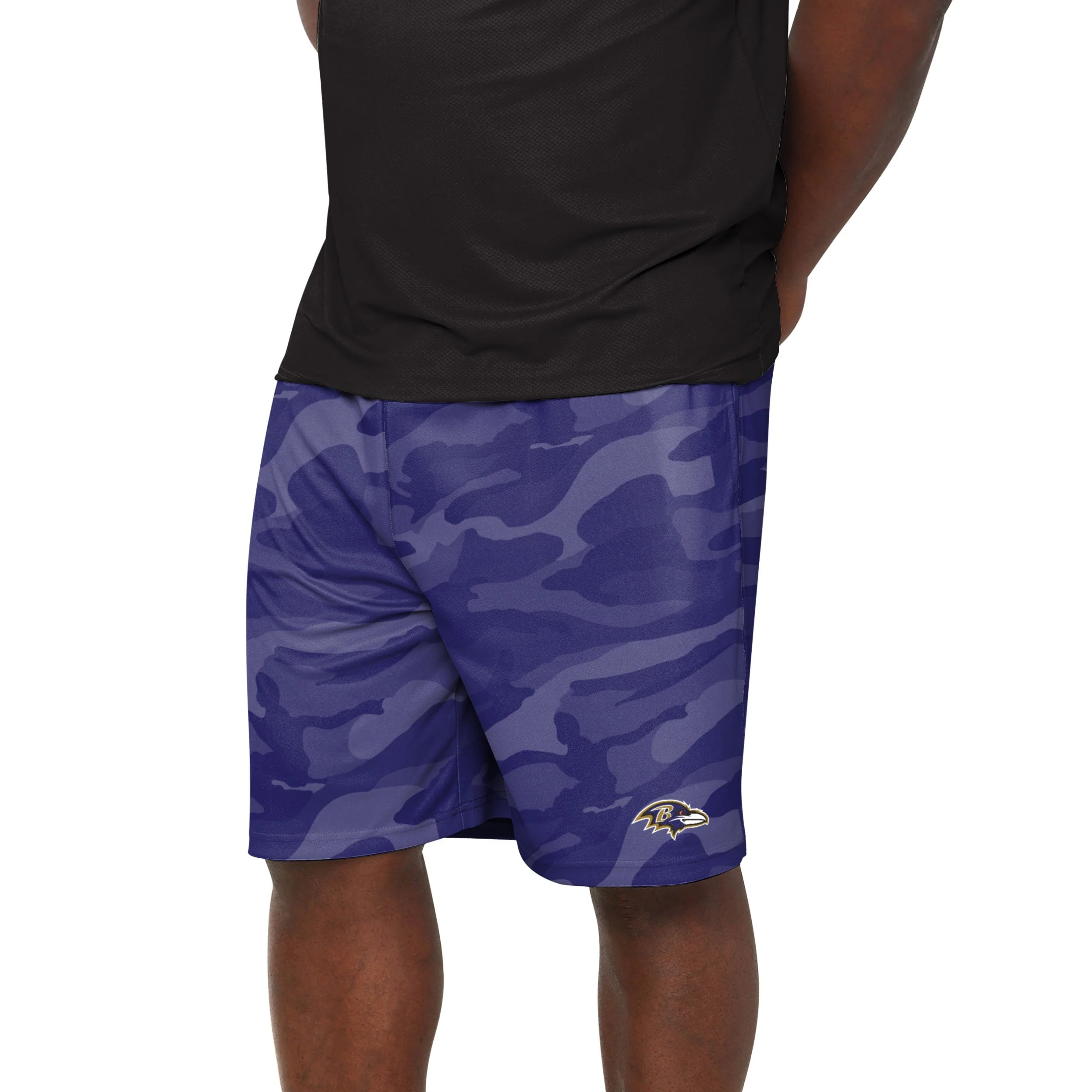 Baltimore Ravens NFL Mens Cool Camo Training Shorts - Image 2