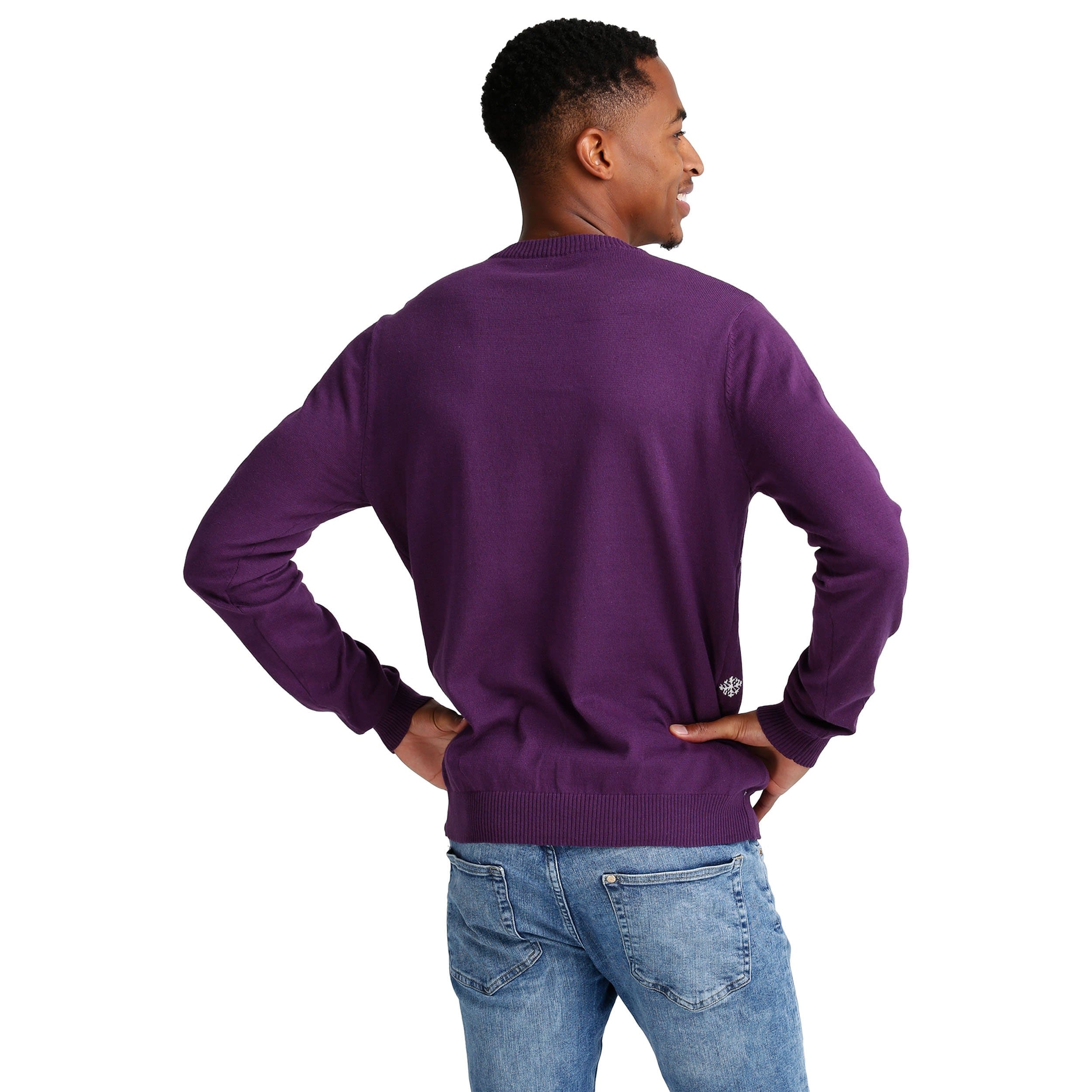 Baltimore Ravens NFL Mens Dear Santa Light Up Sweater - Image 3