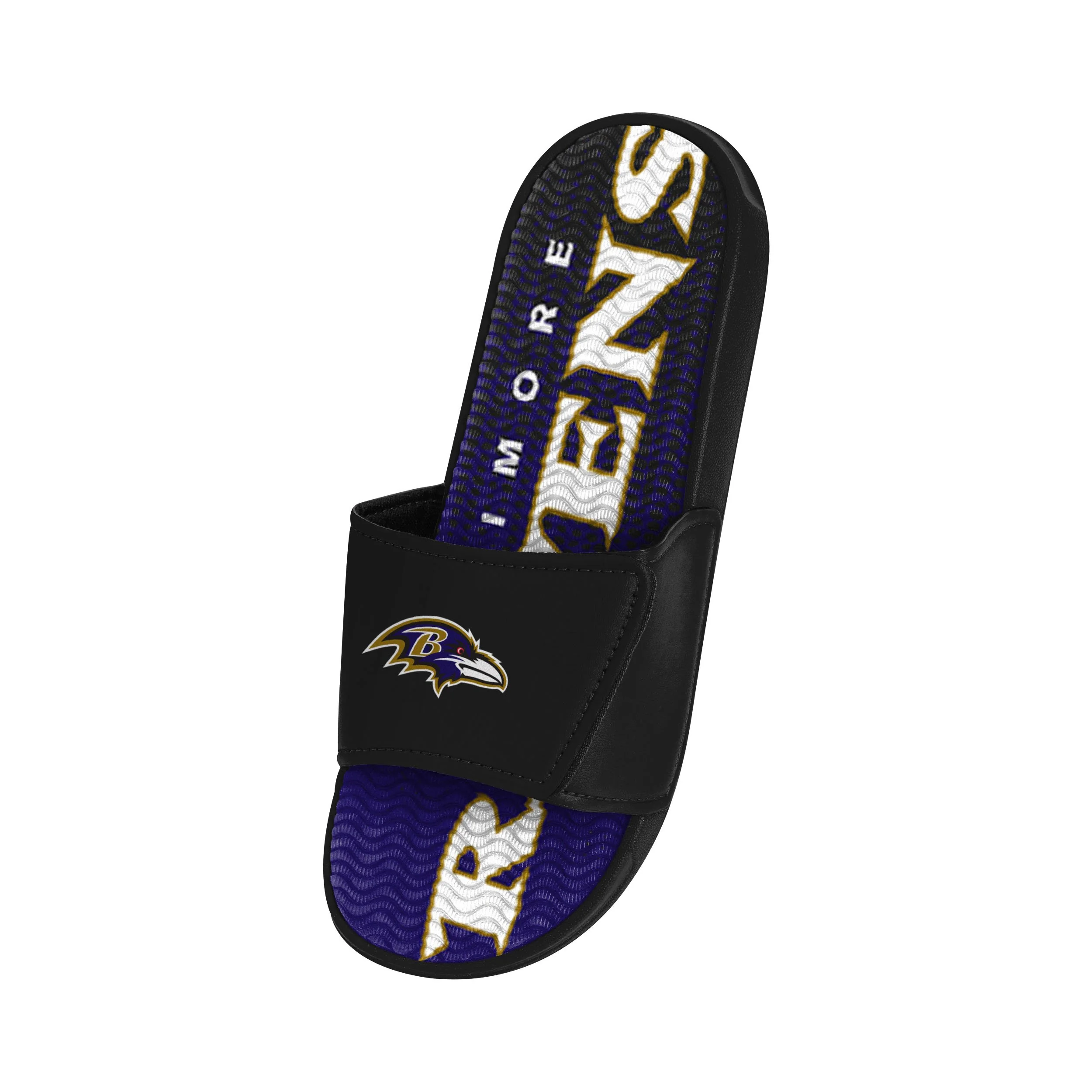 Baltimore Ravens NFL Mens Gradient Wordmark Gel Slide - Image 3