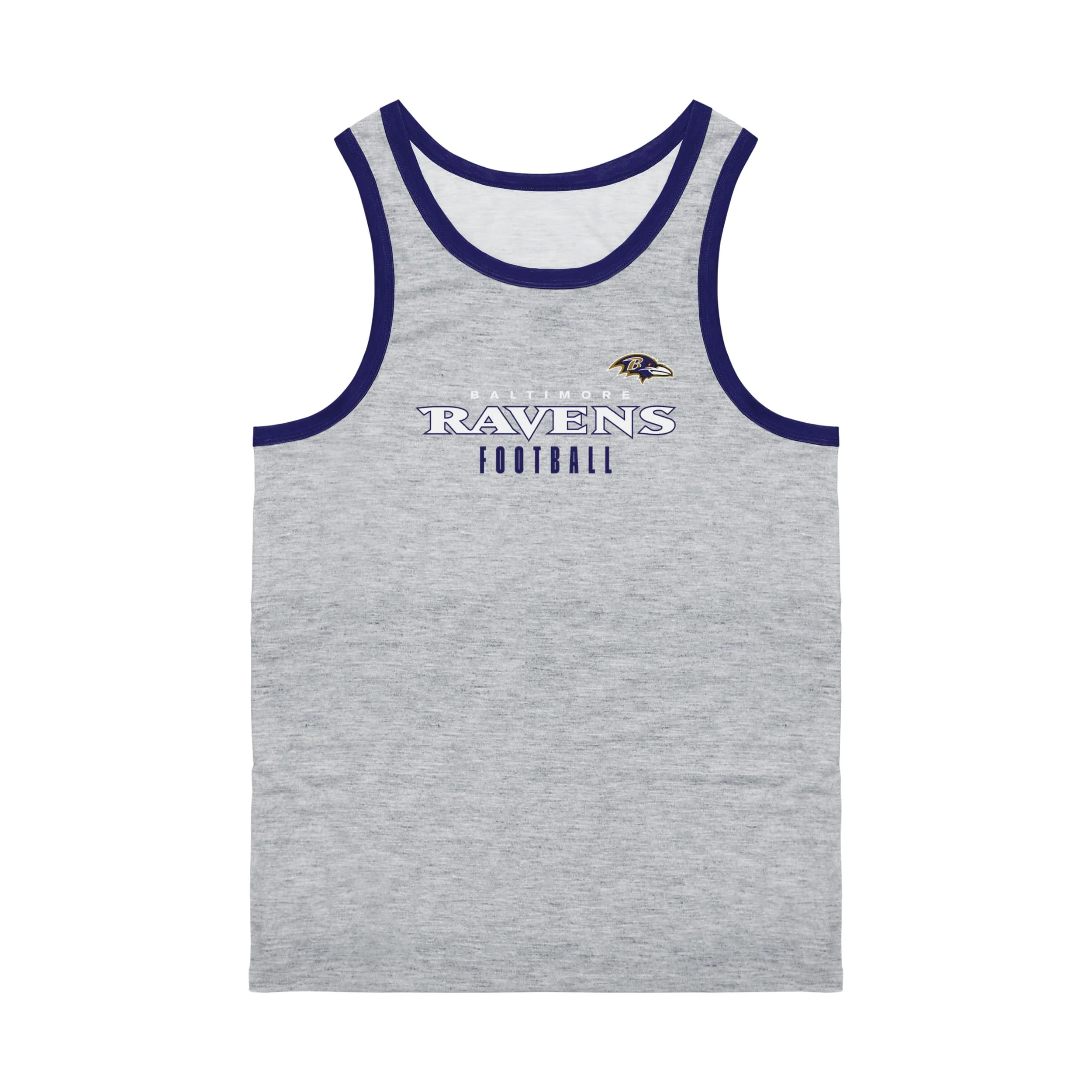 Baltimore Ravens NFL Mens Gray Wordmark Sleeveless Top - Image 3