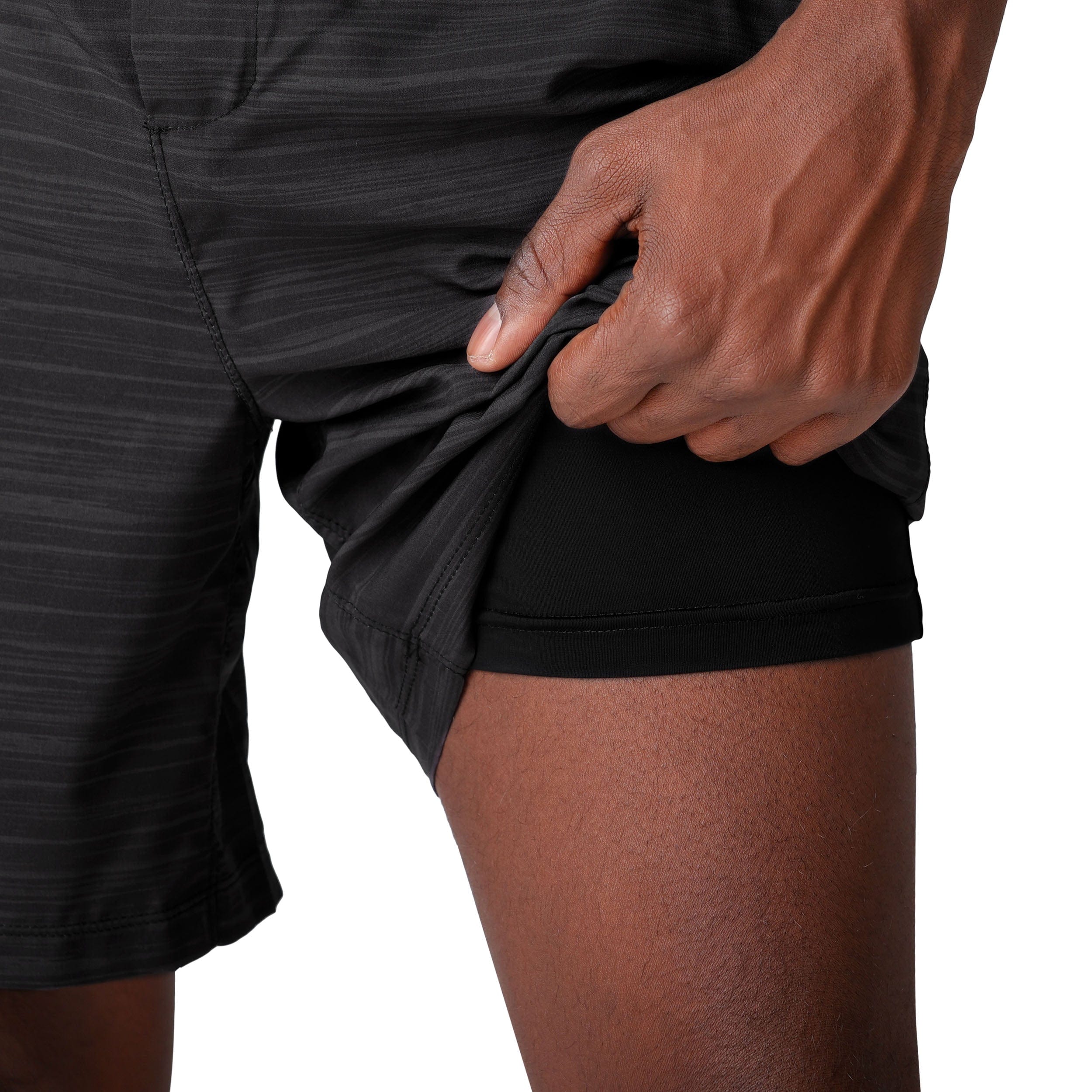 Baltimore Ravens NFL Mens Heathered Black Woven Liner Shorts - Image 4