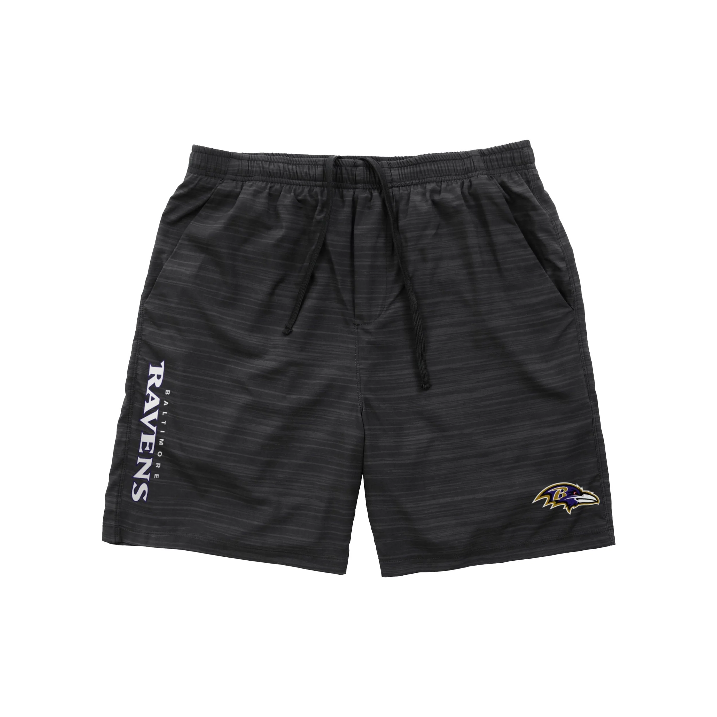 Baltimore Ravens NFL Mens Heathered Black Woven Liner Shorts - Image 5