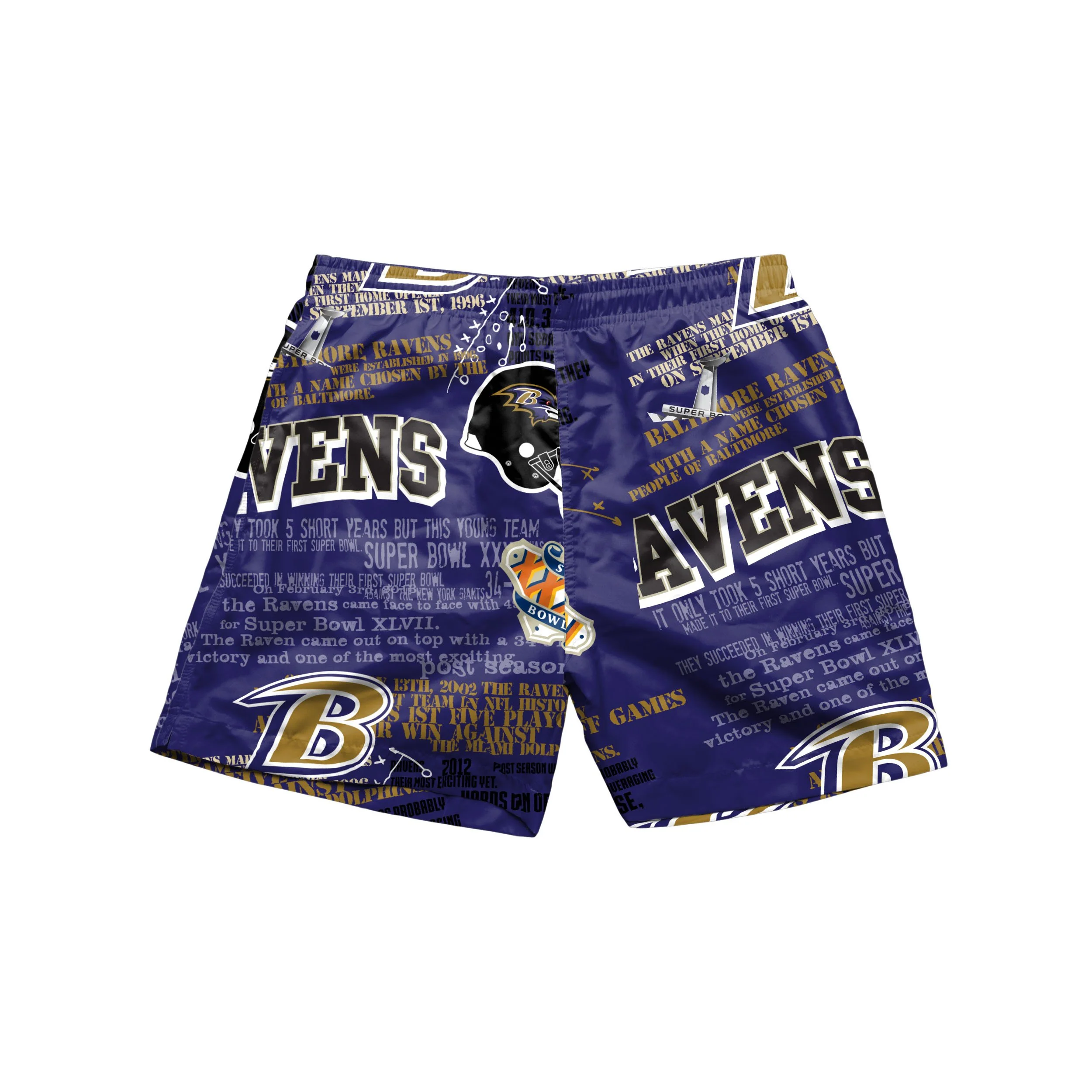 Baltimore Ravens NFL Mens Logo Rush Swimming Trunks - Image 4