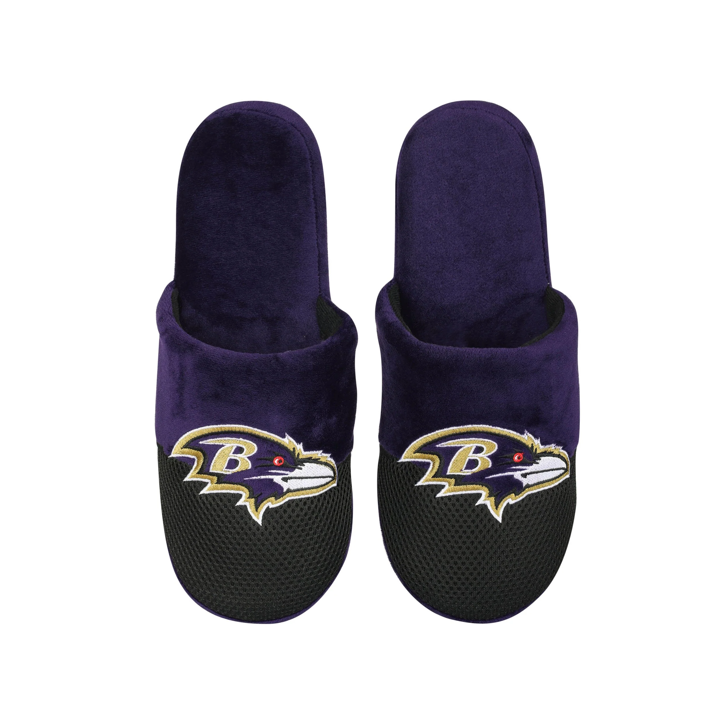 Baltimore Ravens NFL Mens Logo Staycation Slippers - Image 4
