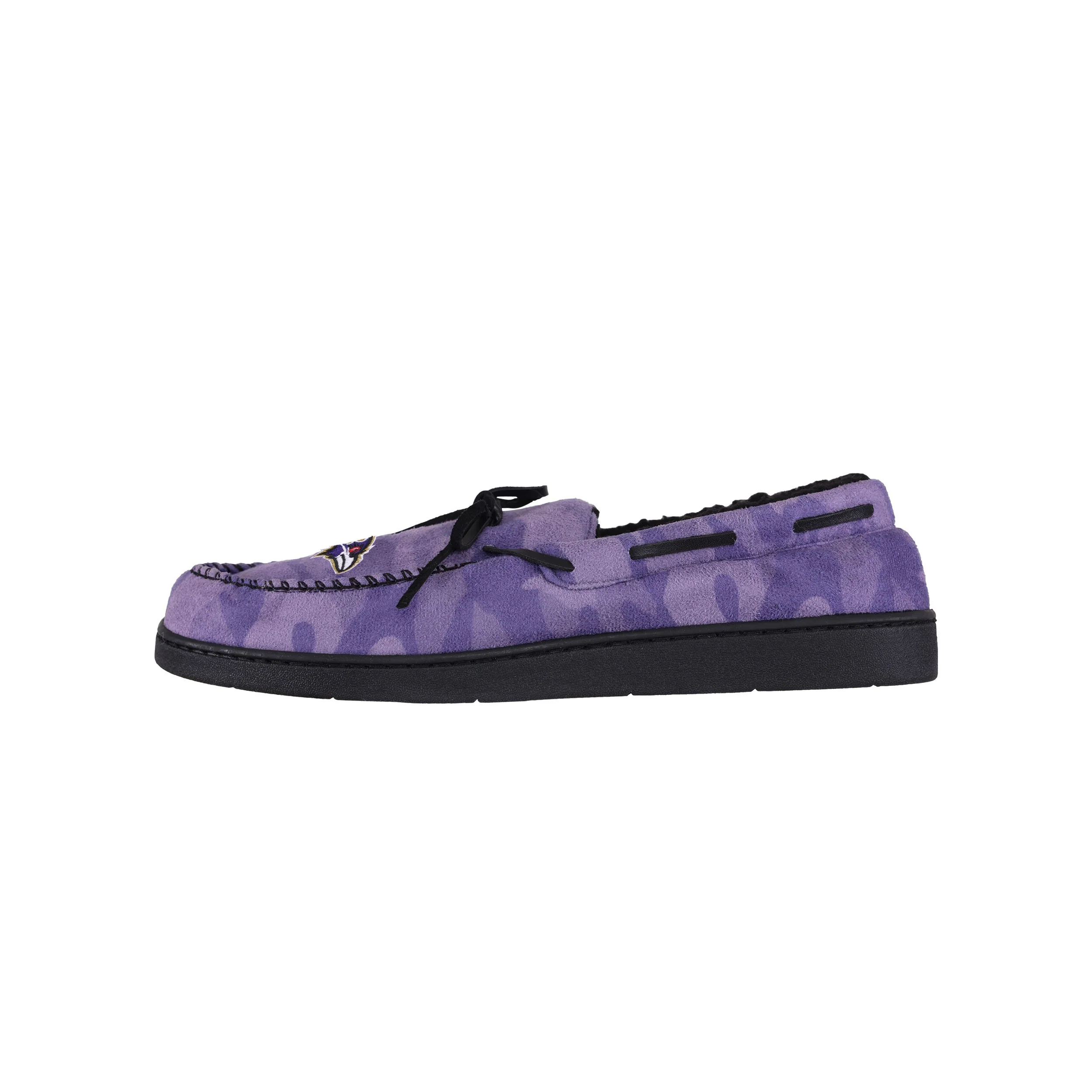 Baltimore Ravens NFL Mens Printed Camo Moccasin Slippers - Image 2