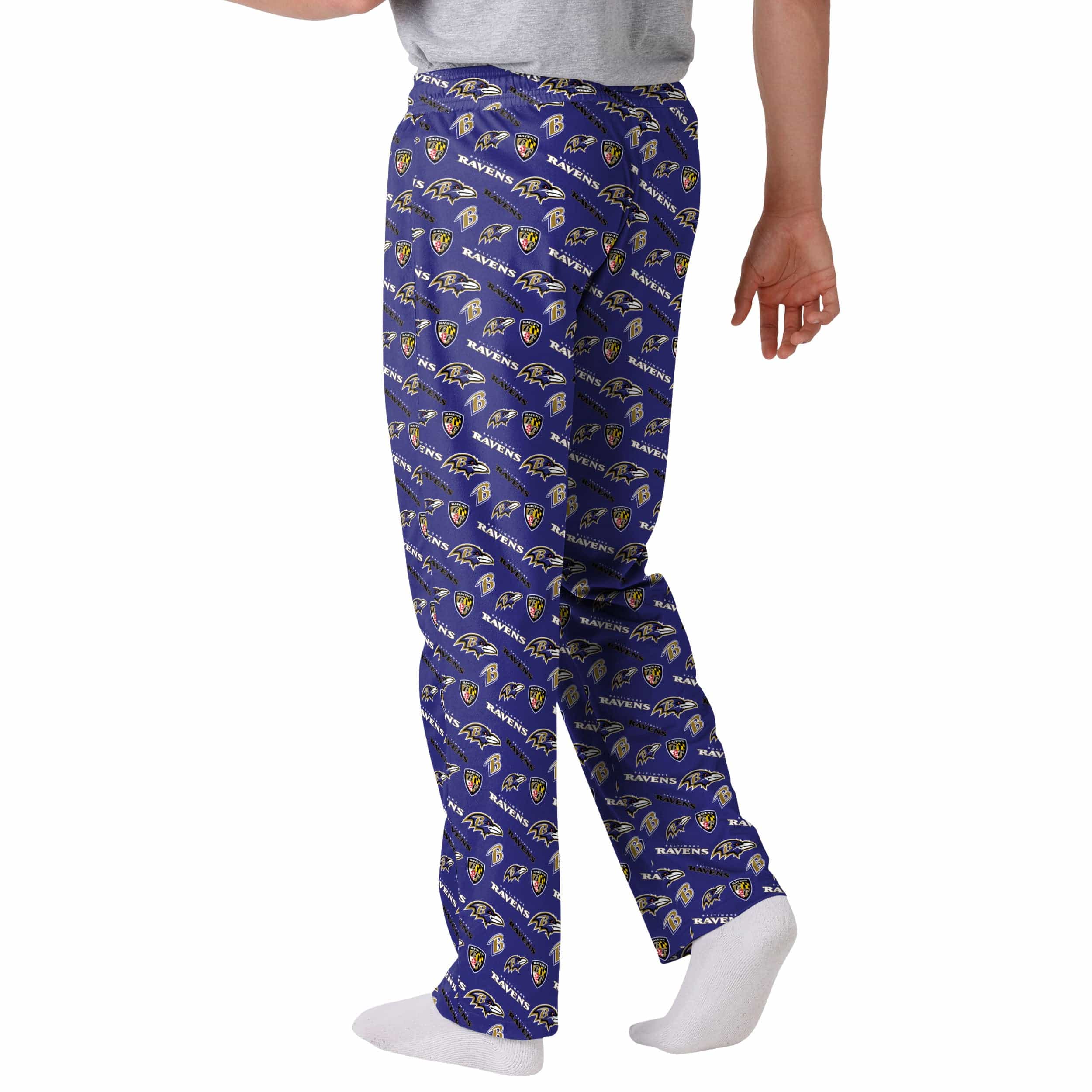 Baltimore Ravens NFL Mens Repeat Print Lounge Pants - Image 2