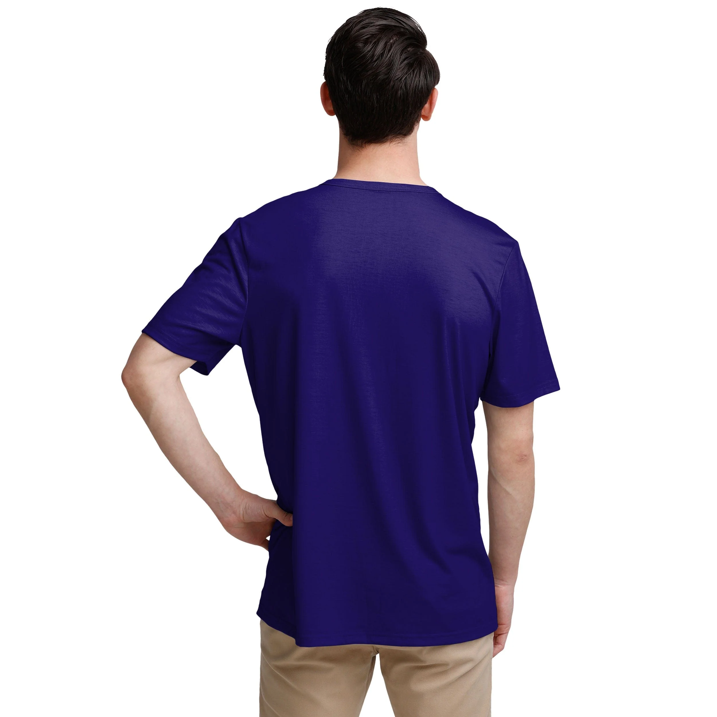 Baltimore Ravens NFL Mens Solid Team Logo Short Sleeve Henley - Image 3