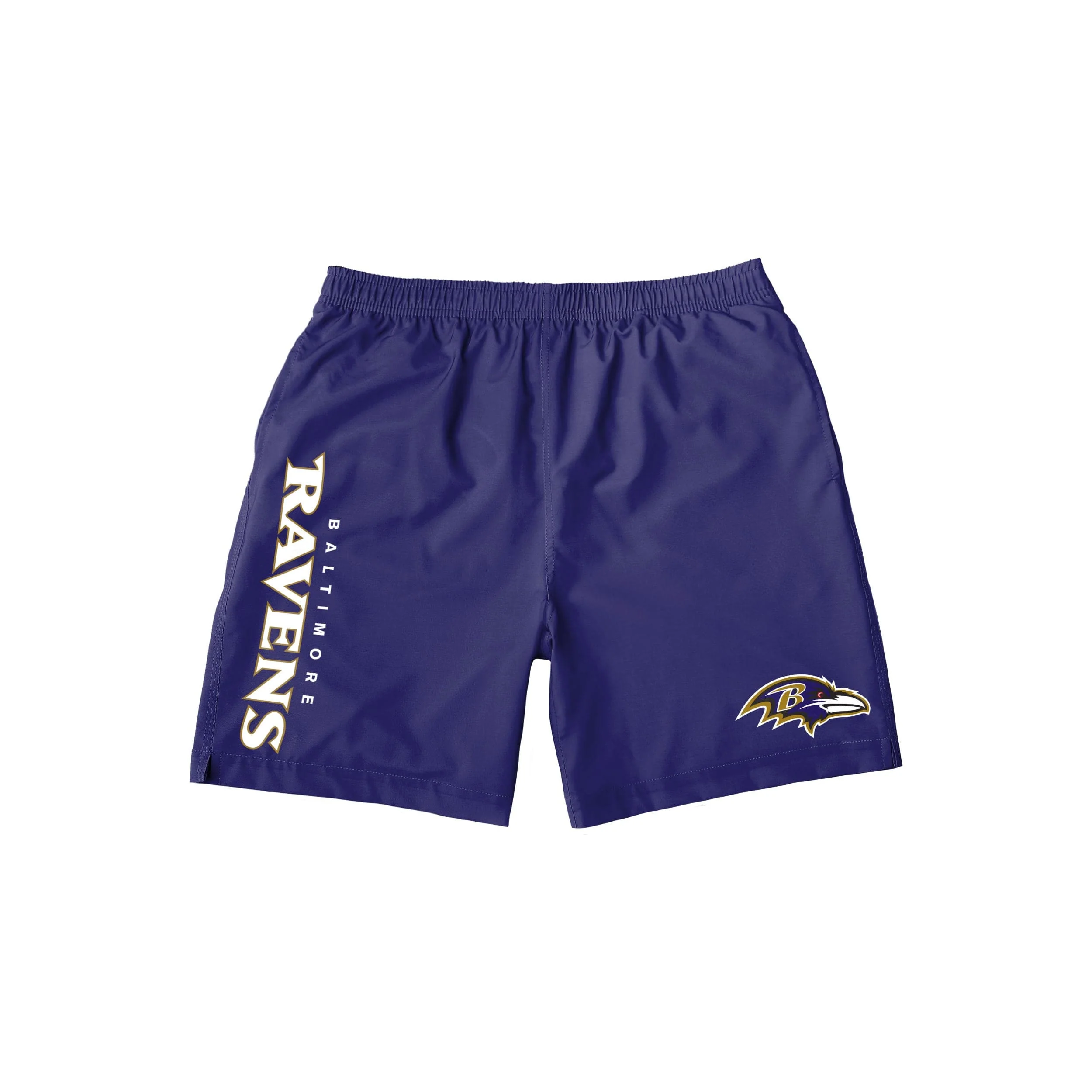 Baltimore Ravens NFL Mens Solid Wordmark Traditional Swimming Trunks - Image 4