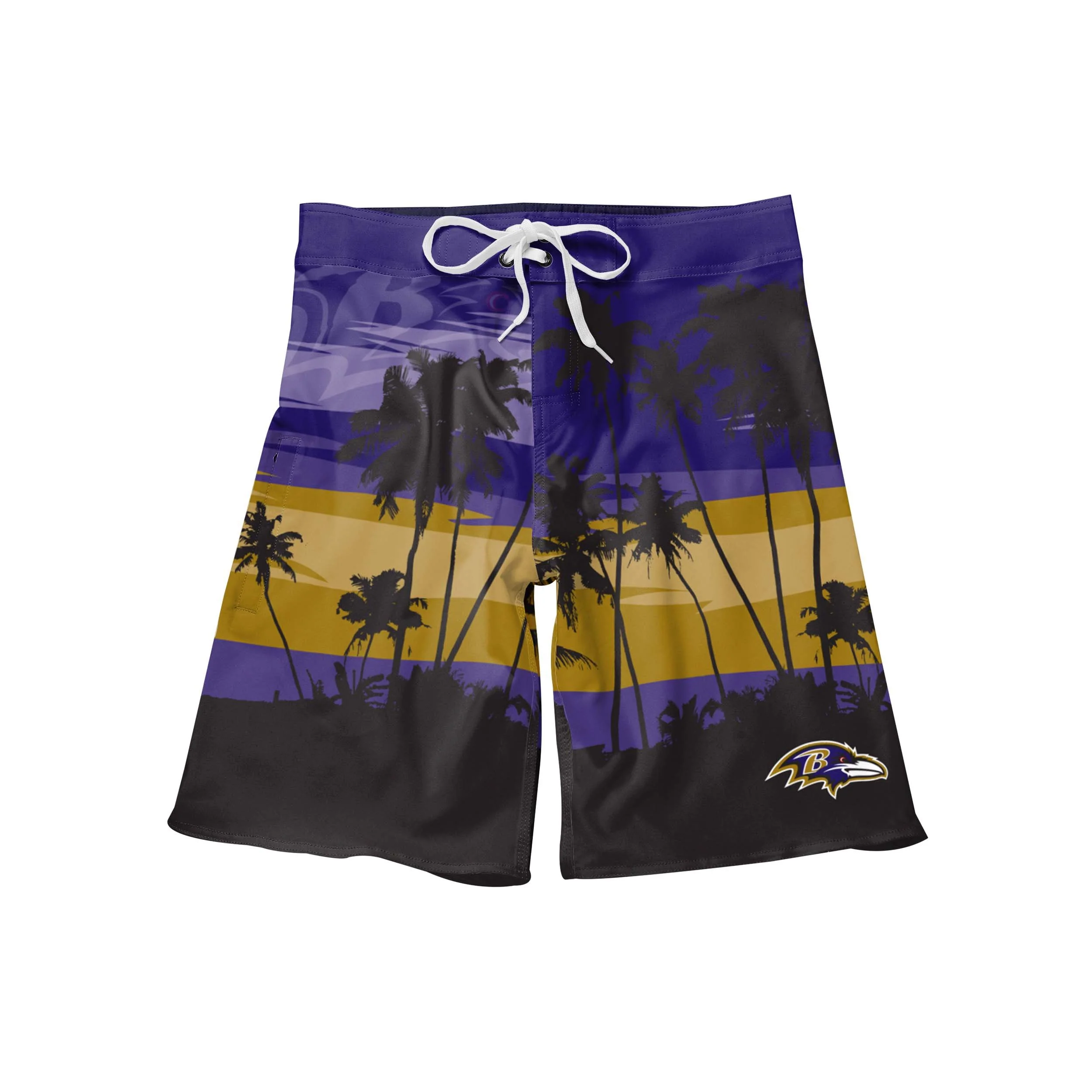 Baltimore Ravens NFL Mens Sunset Boardshorts - Image 4