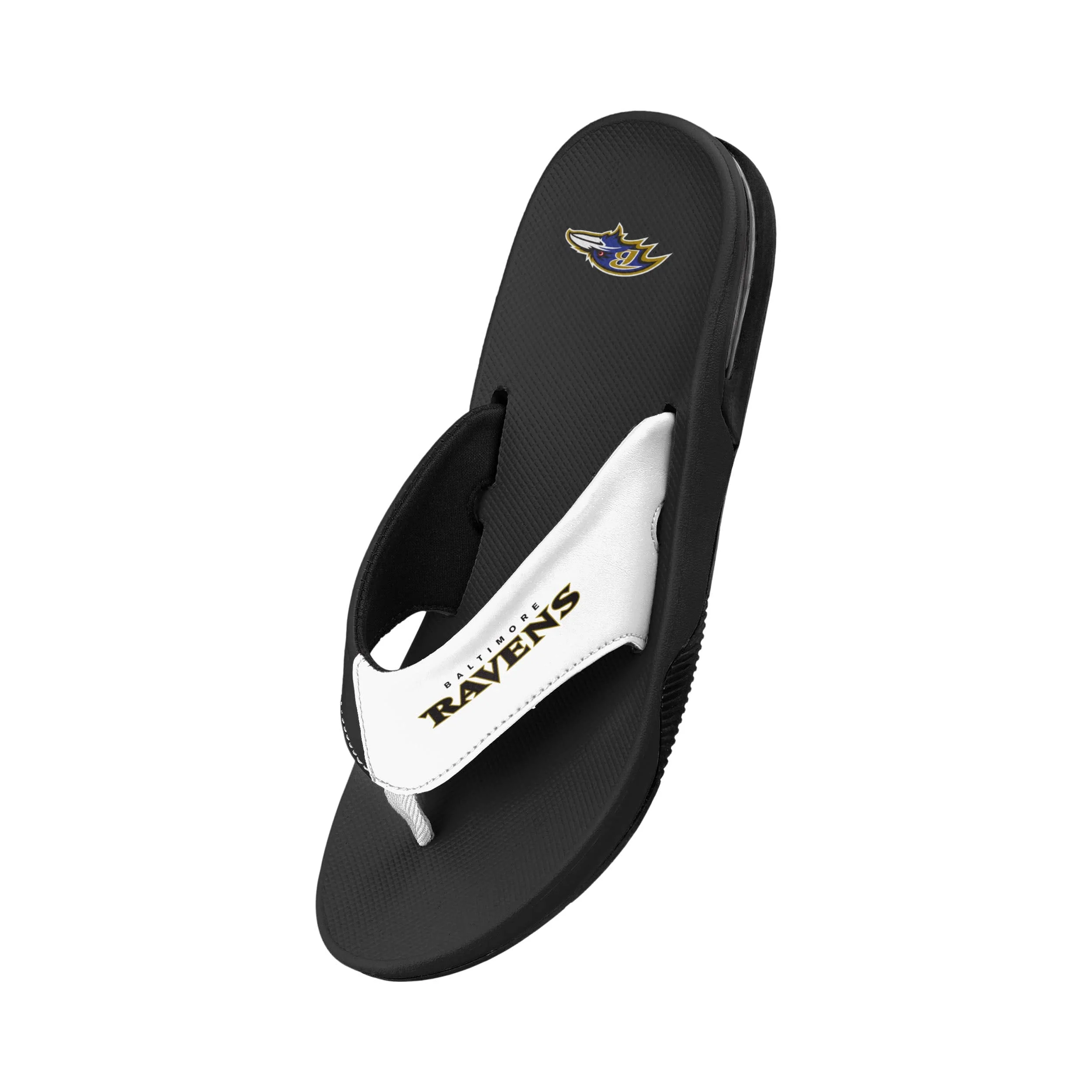 Baltimore Ravens NFL Mens Team Color Contour Flip Flops - Image 3