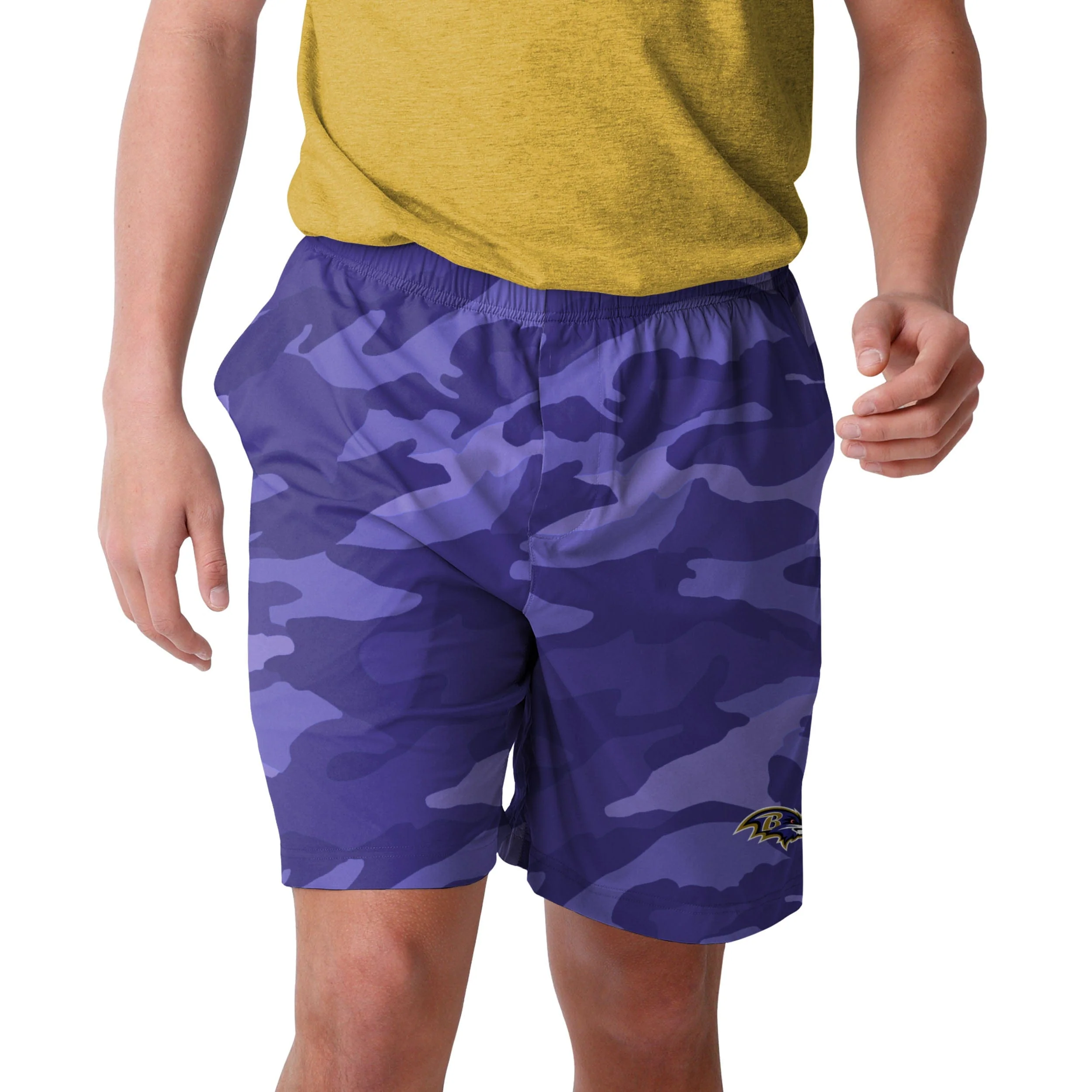 Baltimore Ravens NFL Mens Tonal Camo Woven Shorts - Image 2