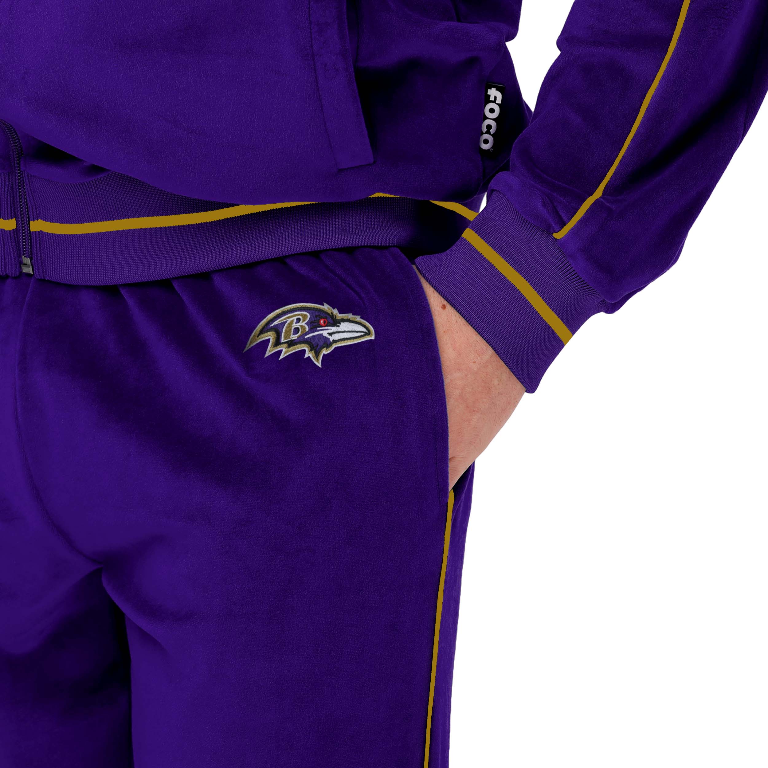 Baltimore Ravens NFL Mens Velour Pants - Image 3