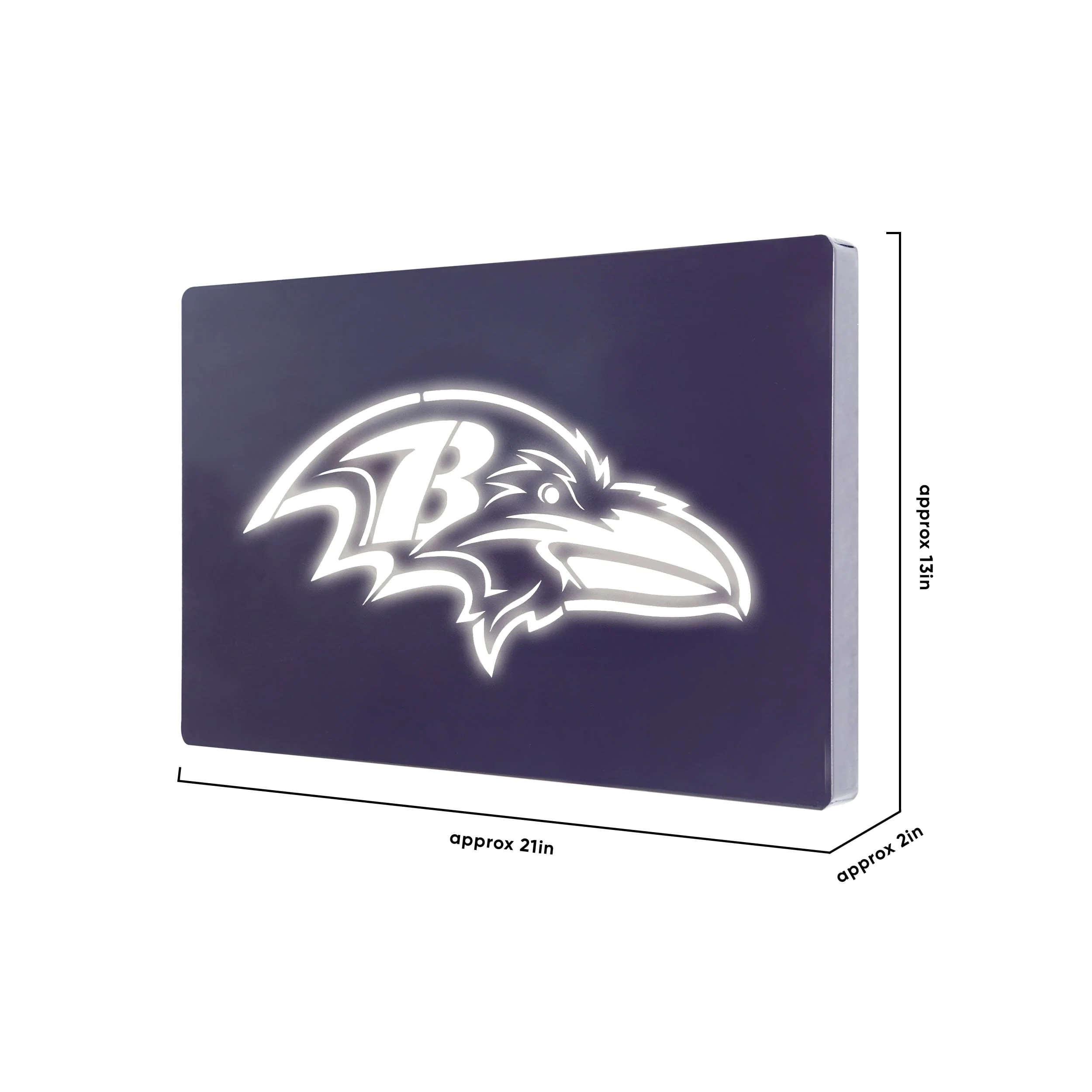 Baltimore Ravens NFL Metal Light Up Logo Sign - Image 3