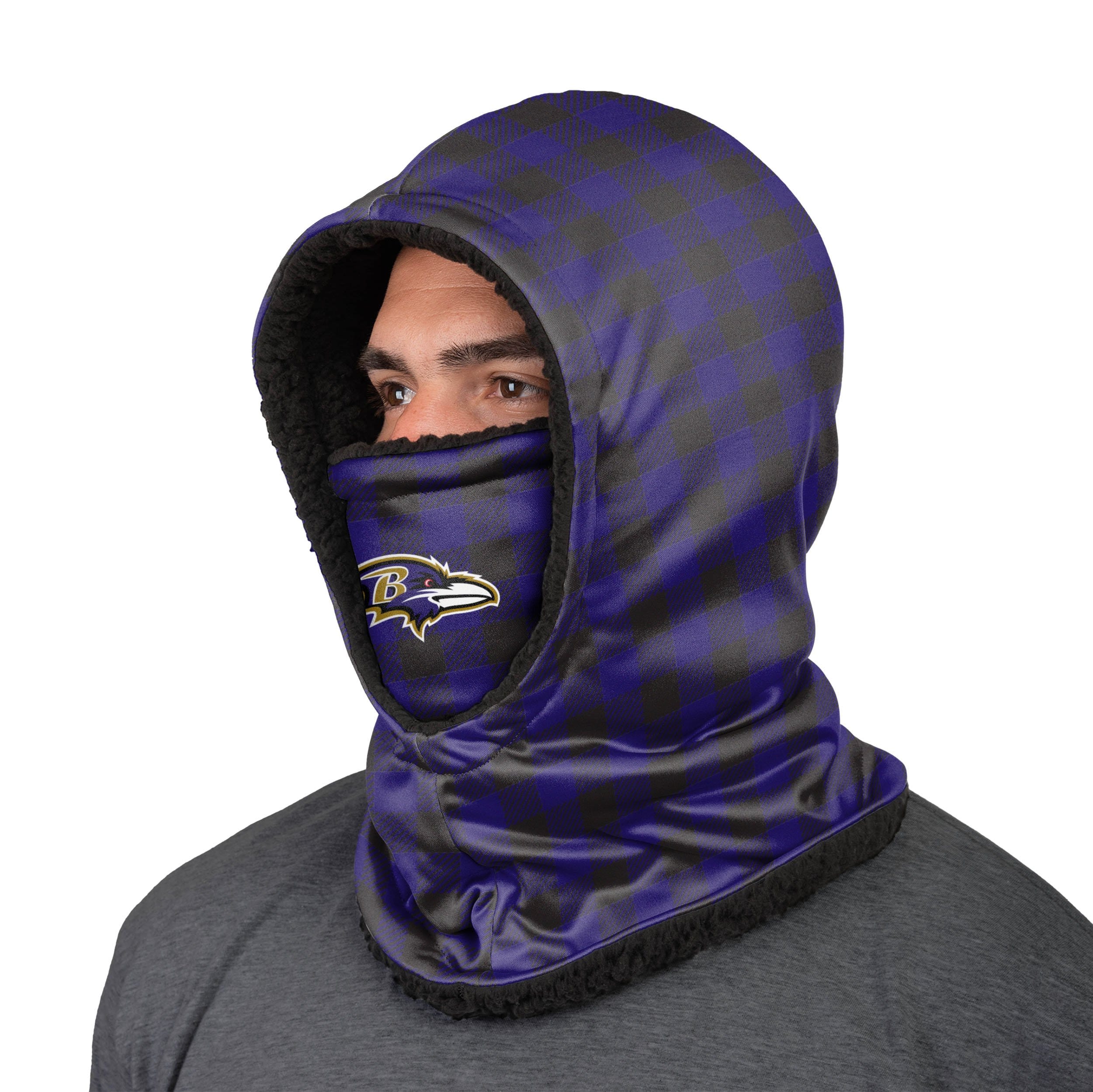 Baltimore Ravens NFL Plaid Hooded Gaiter - Image 2