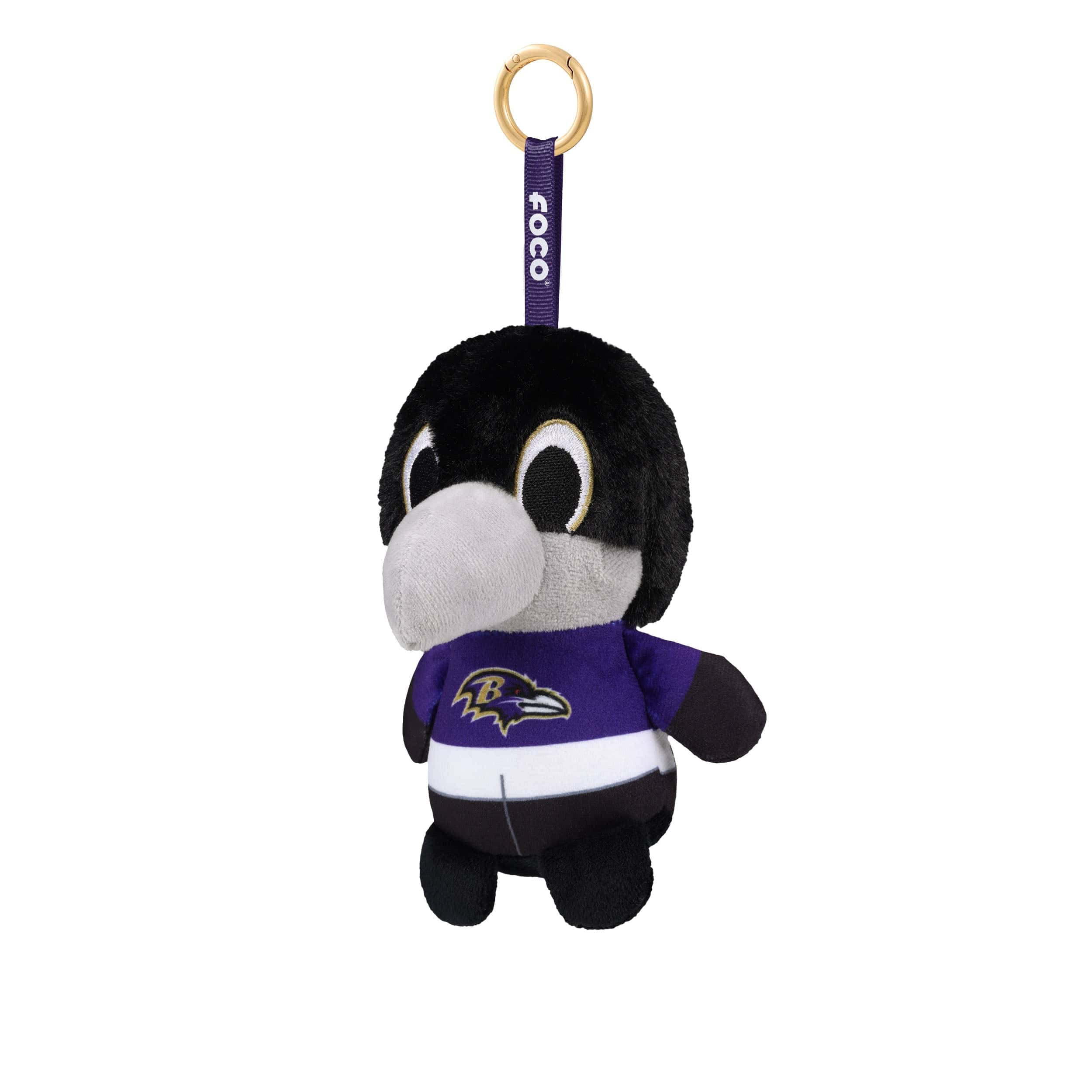 Baltimore Ravens NFL Plush Teamie Beanie Mascot Bag Charm Keychain - Image 3