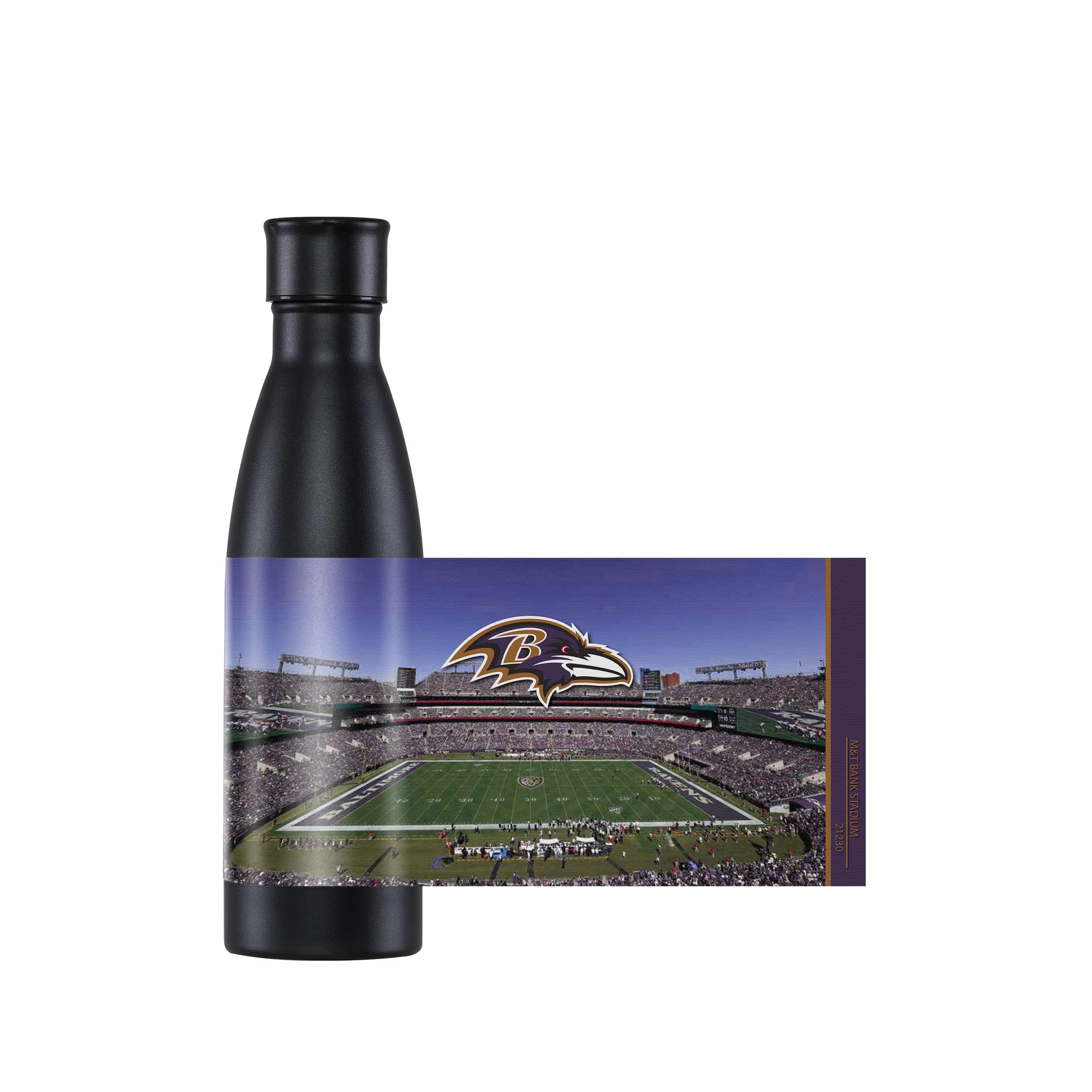Baltimore Ravens NFL Primetime Metal 18 oz Bottle - Image 4